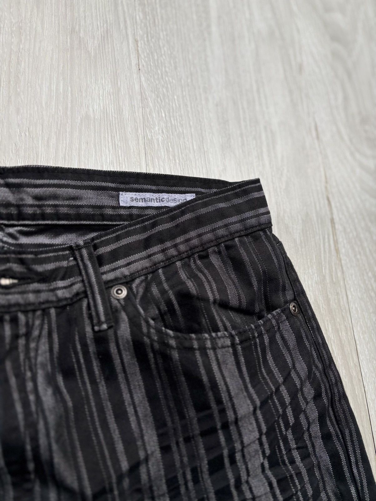 Japanese Brand SEMANTIC DESIGN lace up flare pants Size US 29 - 3 Thumbnail