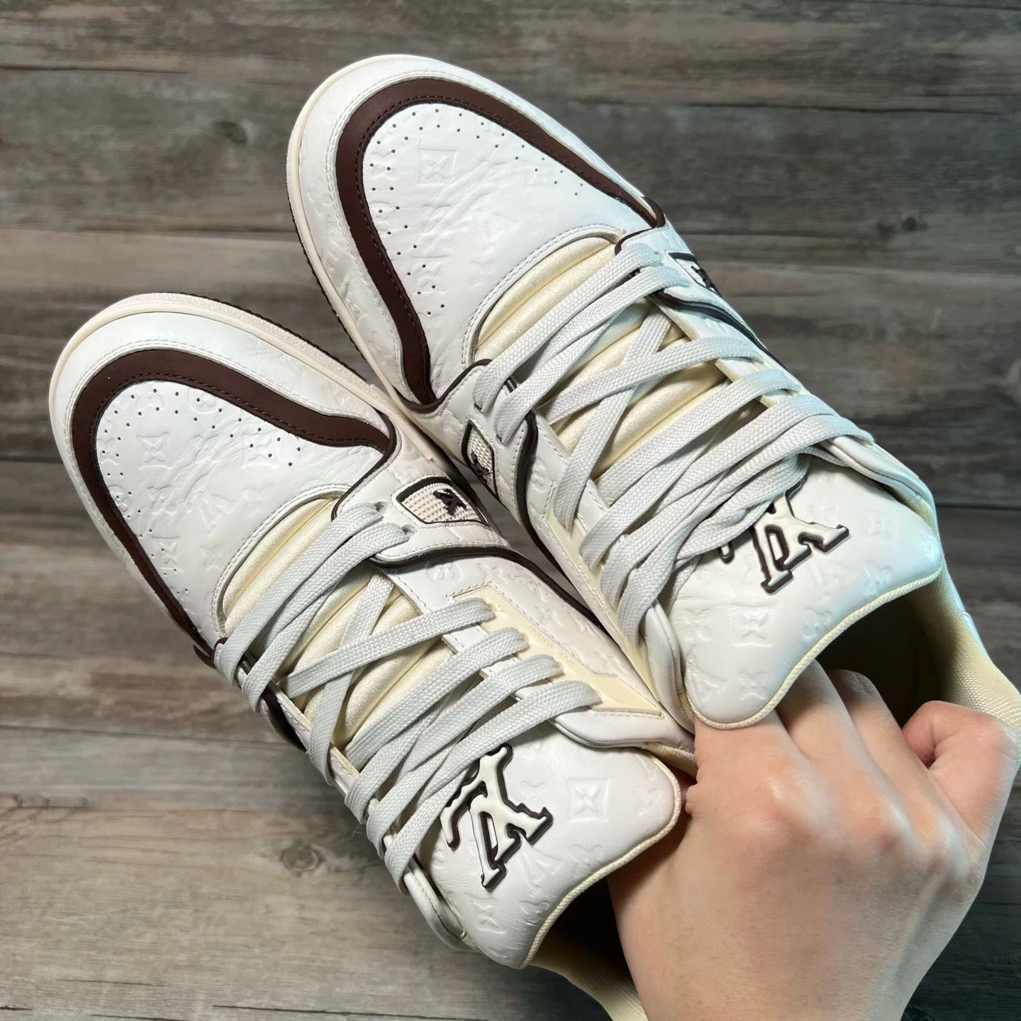 Louis Vuitton LV Trainer Tyler Tan Mocha UK7/41 Size US 8 / EU 41 - 5 Thumbnail