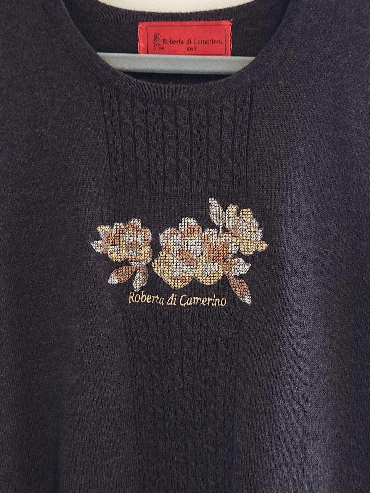 Roberta di Camerino × Vintage Vintage 100%Merino Superwash Wool Embroidery Vest By Roberta Size M / US 6-8 / IT 42-44 - 4 Thumbnail