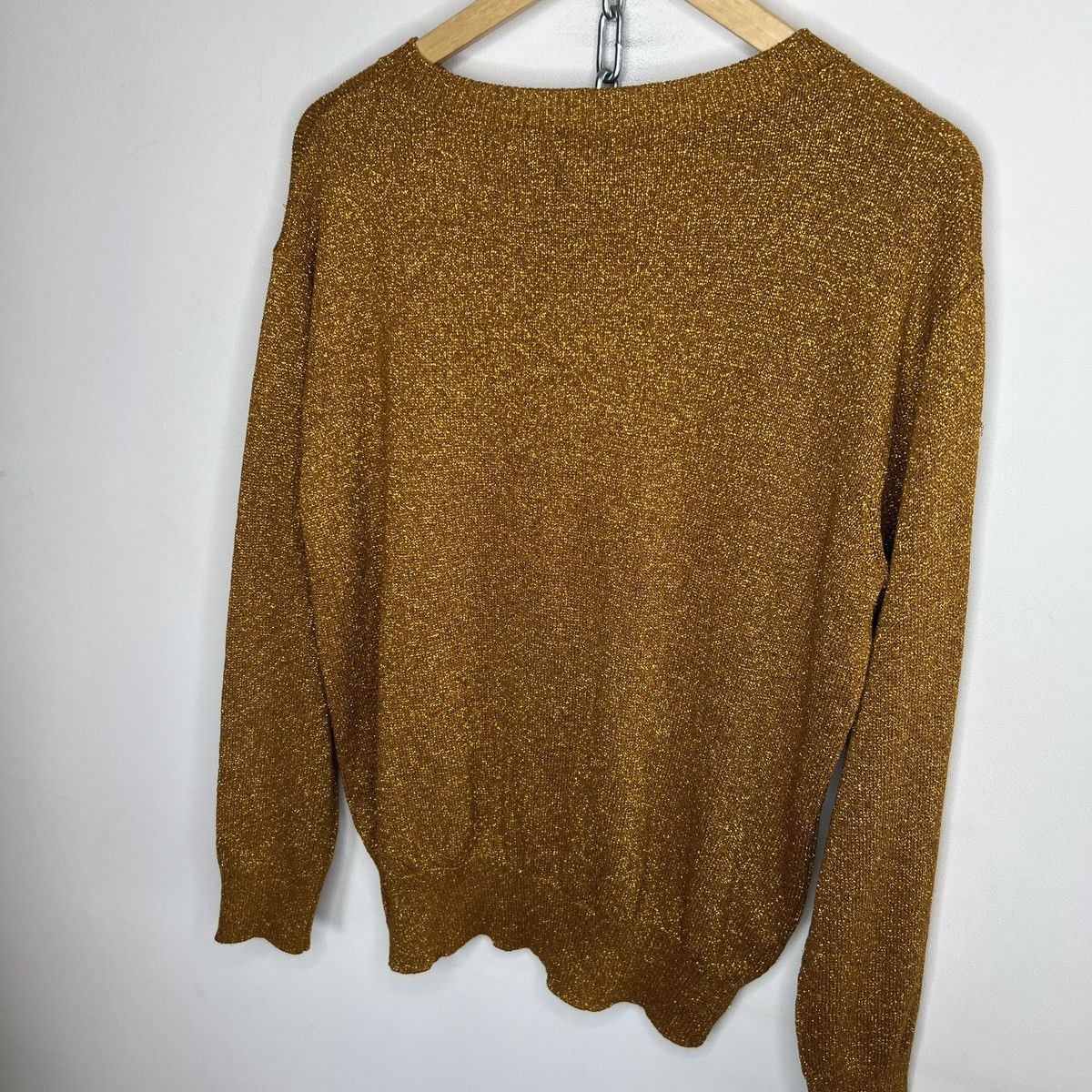 Dries Van Noten Dries Van Noten Gold Glitter Sweater Jumper Size S / US 4 / IT 40 - 9 Thumbnail