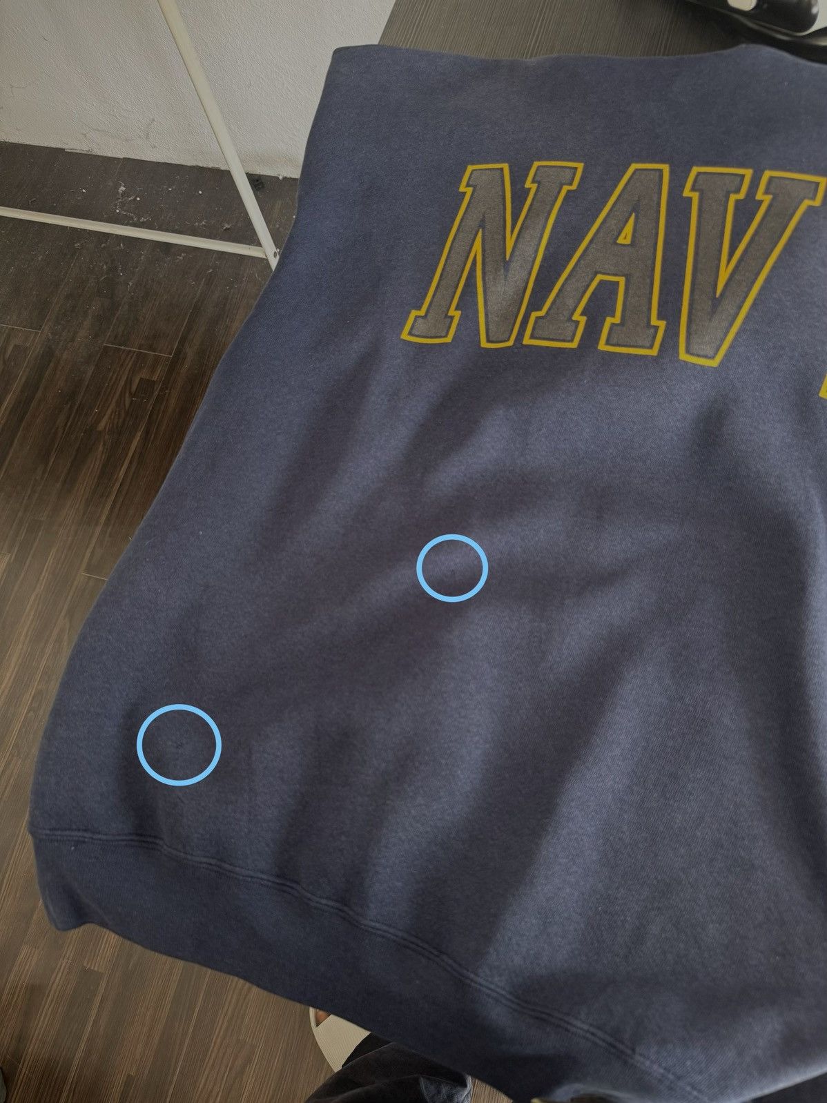 Vintage 🔥 Vintage 90's USN iConic Logo Military Wear Hoodies - XL Size US XL / EU 56 / 4 - 11 Thumbnail
