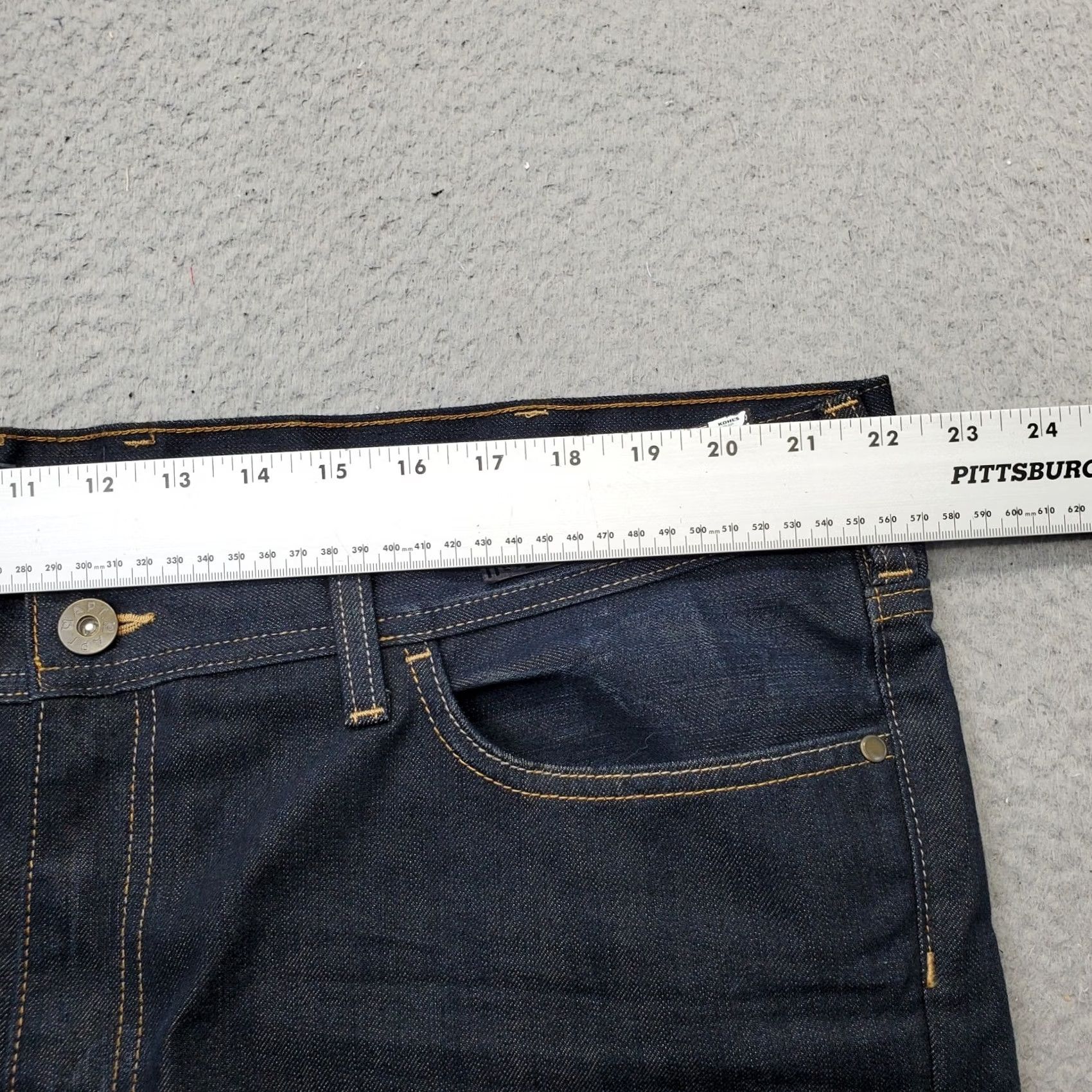 Apt. 9 Apt. 9 Jeans Mens 44/32 Blue Denim Straight Fit 500 Khaki Weft Stretch AP329006X Mens Size 44 Jeans Blue Denim Straight Fit 32 Inseam 5-Pocket NWT Size US 44 / EU 60 - 6 Thumbnail