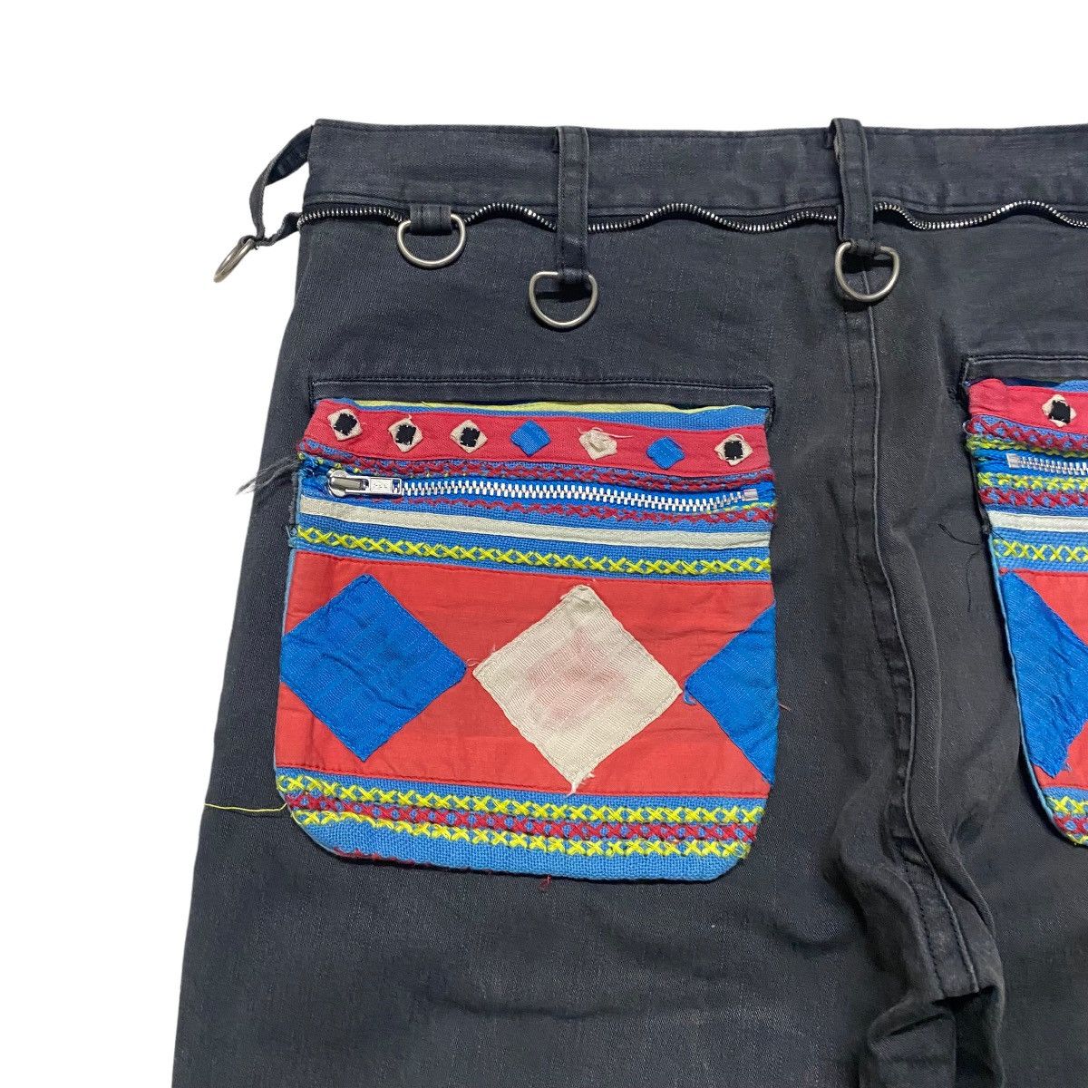 Undercover SS03 Undercover Scab Ethnic Patchwork Flare Pants Size US 29 - 11 Thumbnail