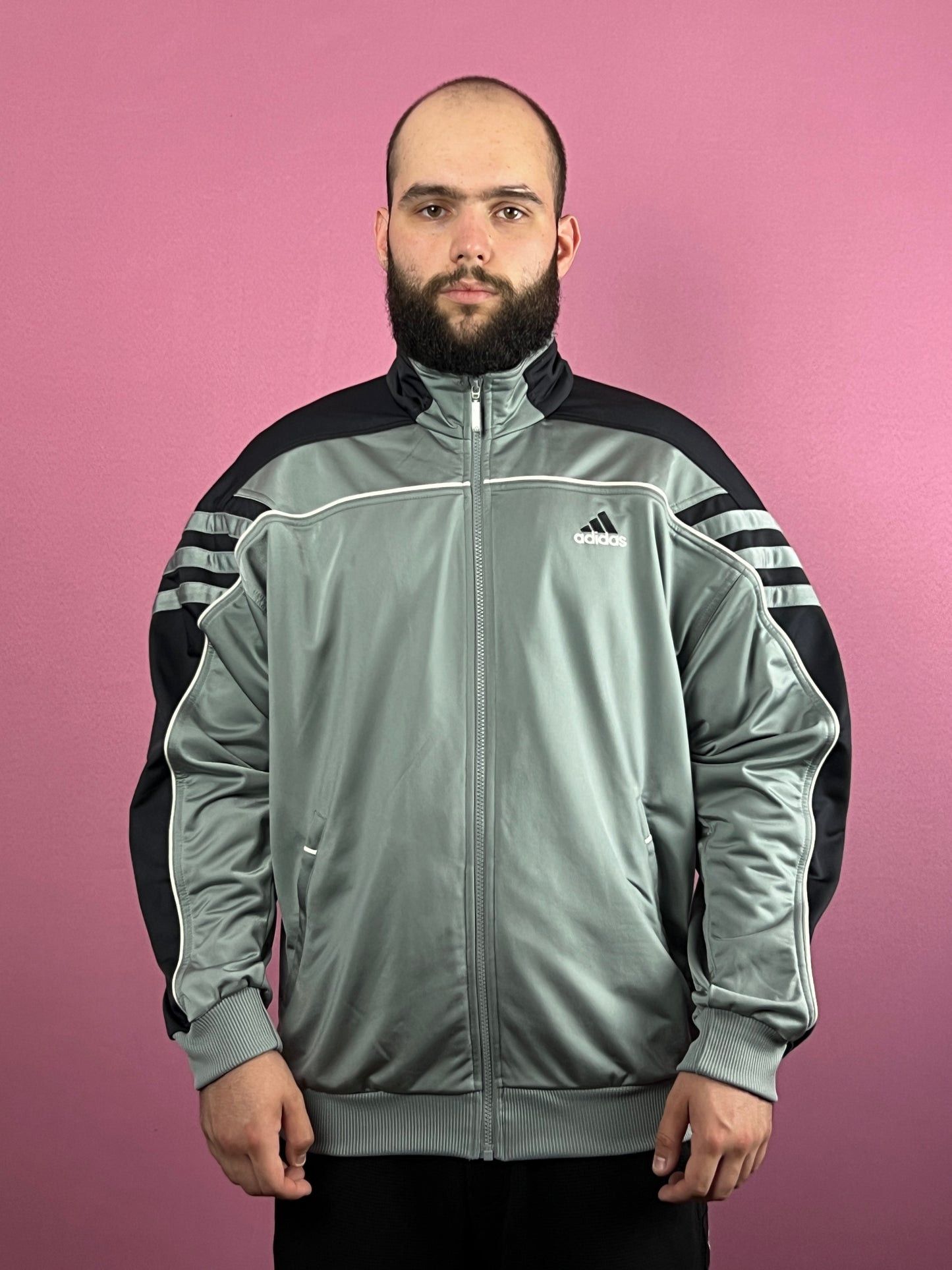 Adidas × Vintage 90s Adidas Back Logo Vintage Men's Track Jacket - L Size US L / EU 52-54 / 3 - 2 Thumbnail