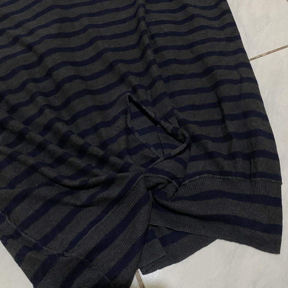 Zucca Zucca by Issey Miyake Pocket Stripe Pleated Knit Tee Size M / US 6-8 / IT 42-44 - 9 Thumbnail