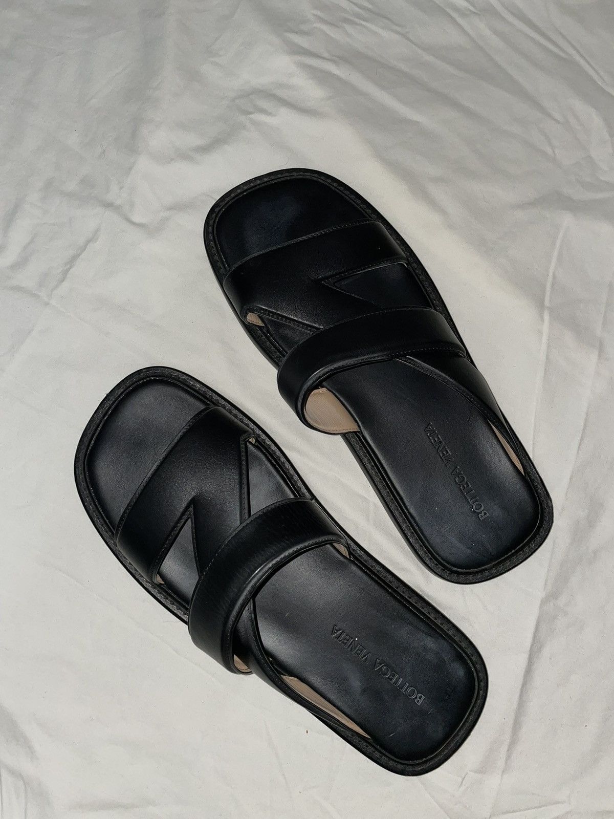 Bottega Veneta Bottega Leather Sandals Size US 12 / EU 45 - 2 Thumbnail