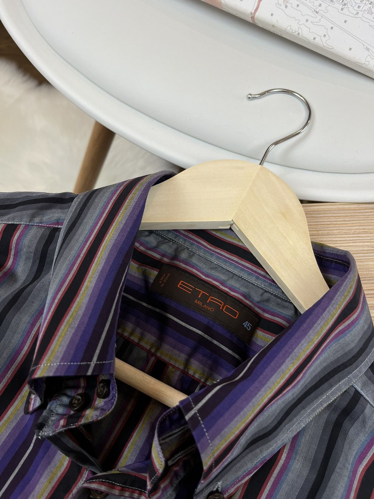 Designer × Etro Vintage Luxury Etro Shirts Size US XL / EU 56 / 4 - 4 Thumbnail