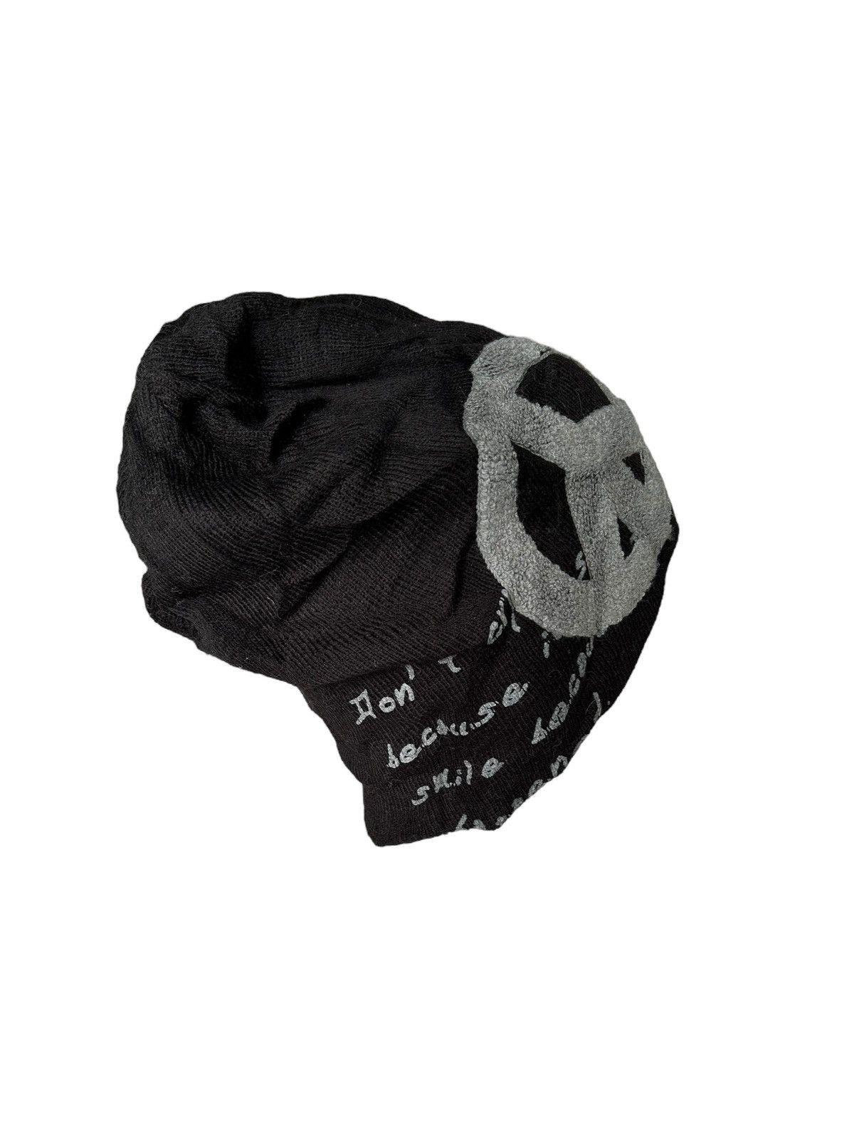 14th Addiction × Hysteric Glamour × Japanese Brand Punk Bondage Style Japanese Brand big Beanie Hats☮️ Size ONE SIZE - 2 Thumbnail