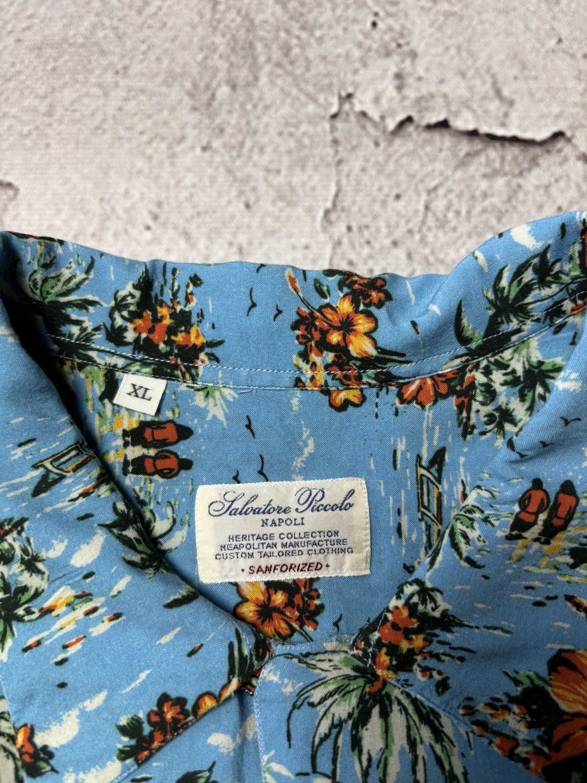 Salvatore Piccolo Salvatore Piccolo Napoli Sanforized Hawaiian Shirt XL Size US XL / EU 56 / 4 - 6 Thumbnail