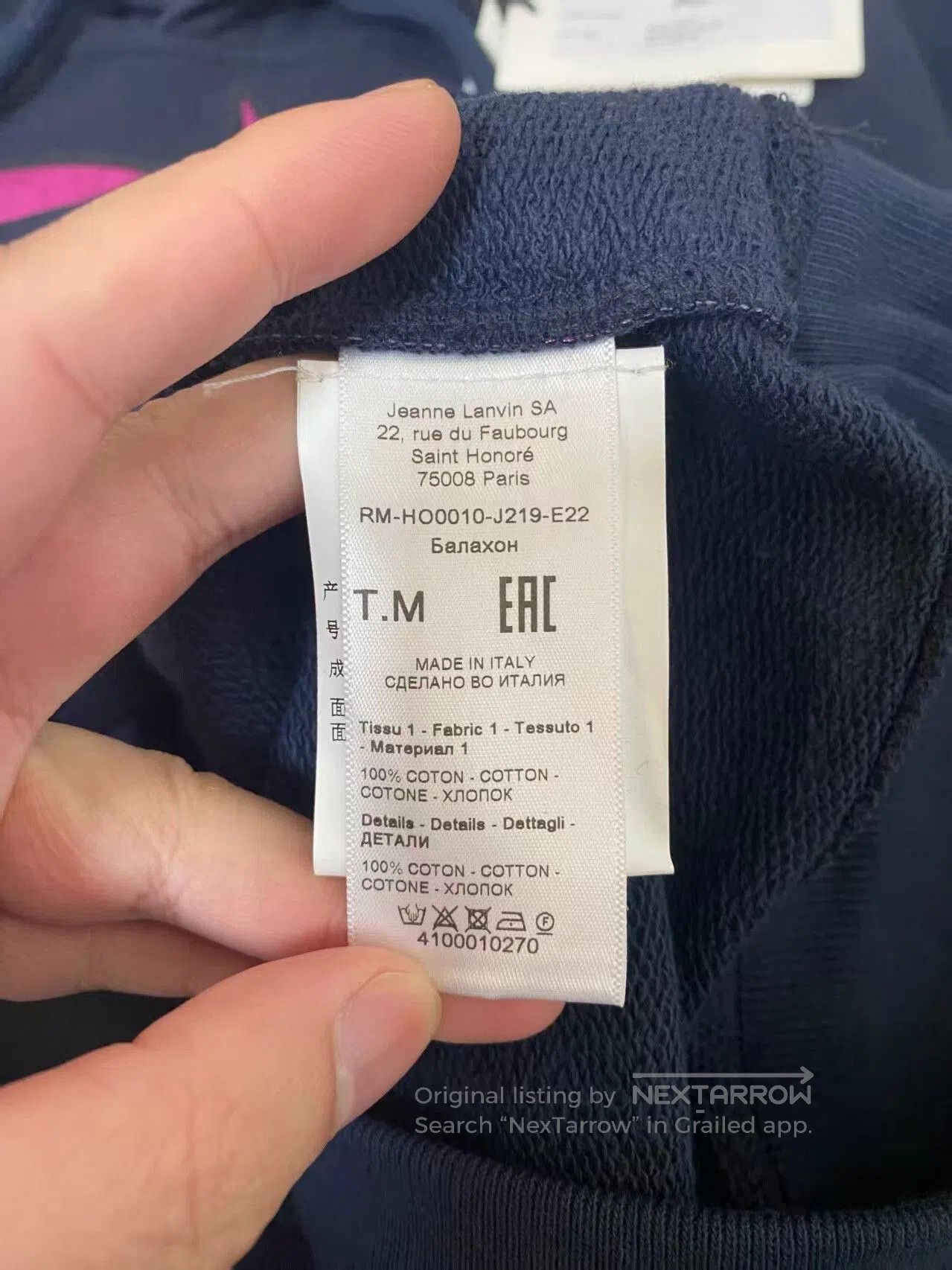 Lanvin Lanvin Graphic Hoodie with Hood and Tags. Size US M / EU 48-50 / 2 - 3 Thumbnail