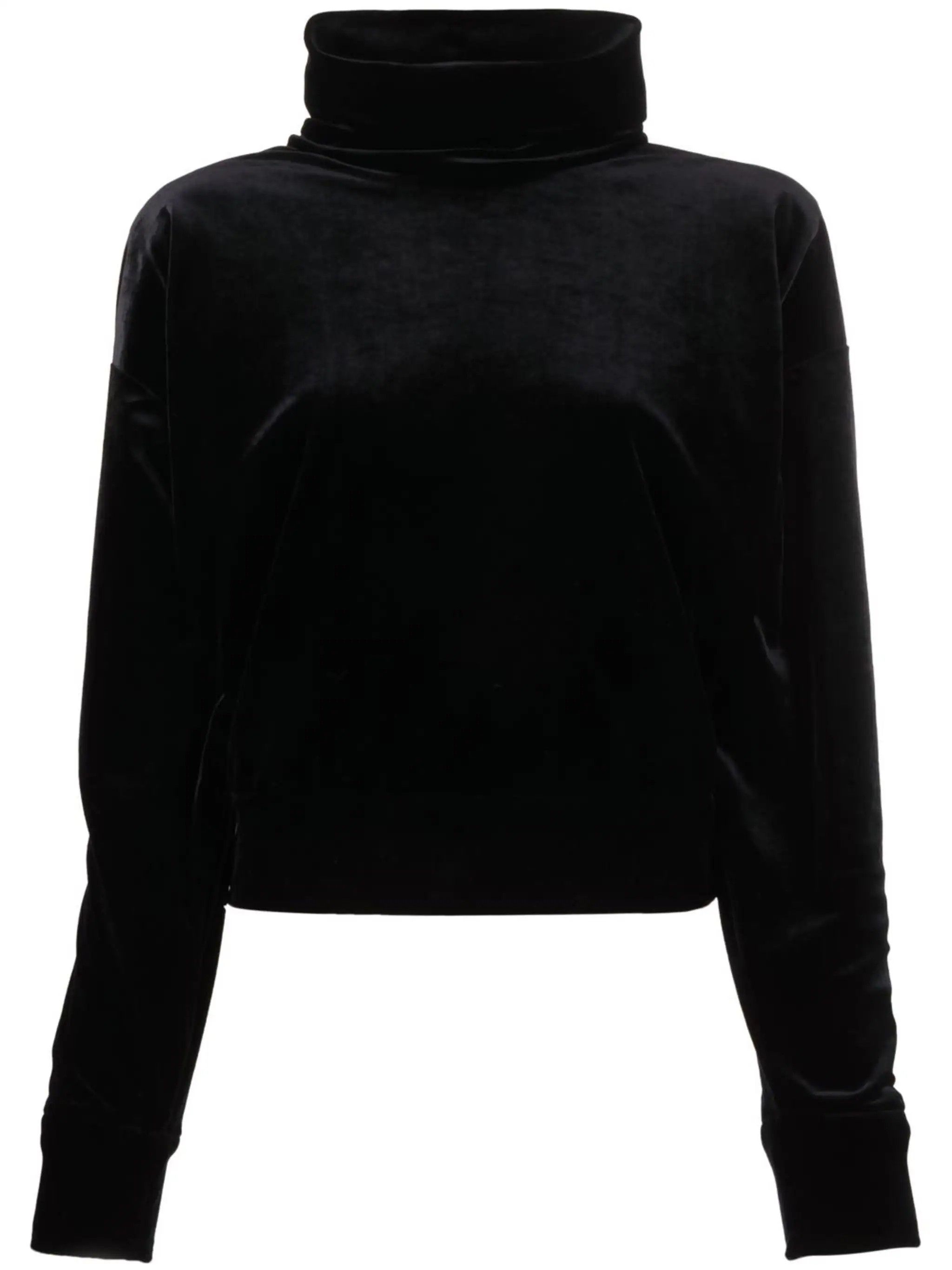 Saint Laurent Paris o1s1wg111024 Sweater Oversize Boxy Col Montan in Black Size M / US 6-8 / IT 42-44 - 1 Thumbnail