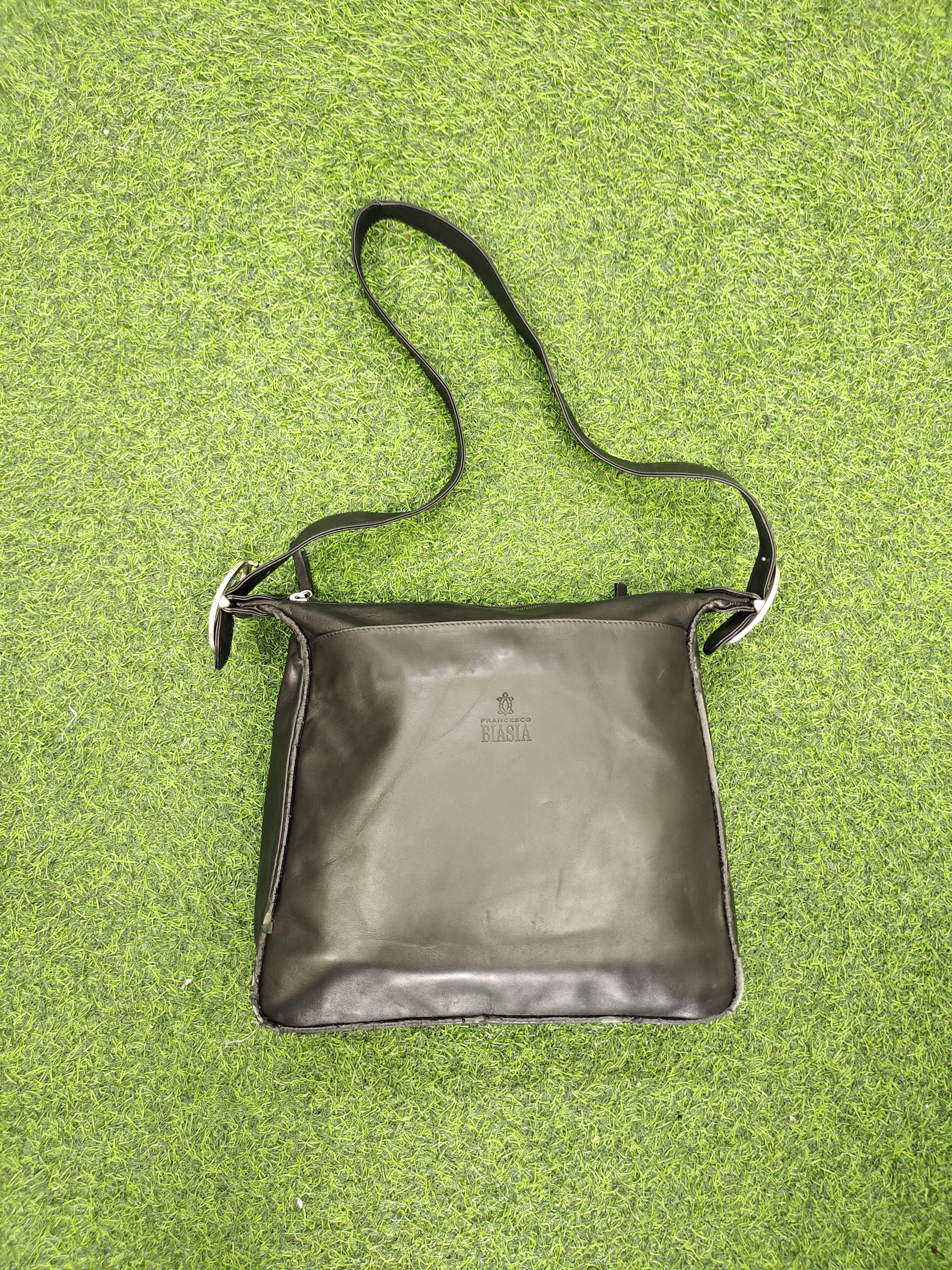 Japanese Brand Vintage Francesco Biasia Italy Patina Leather Shoulder Bag Size ONE SIZE - 4 Thumbnail
