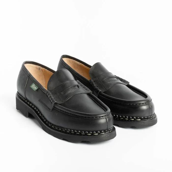 Paraboot o1s22i1n1224 Leather Orsay Moccasins in Noir Size US 6.5 / IT 36.5 - 3 Thumbnail