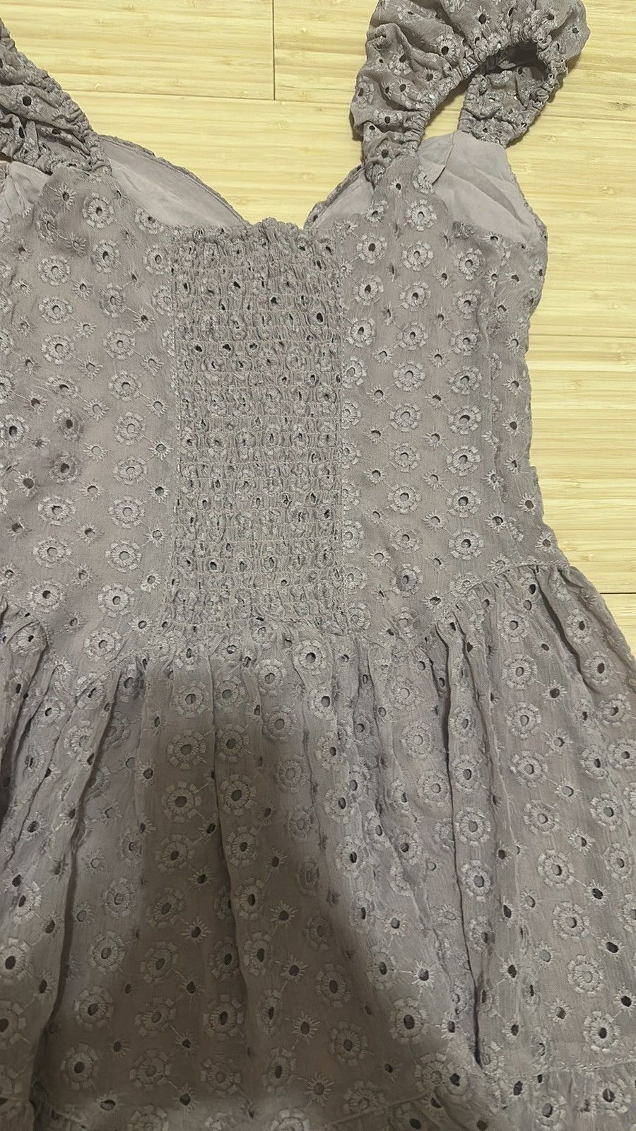 Urban Outfitters Kimchi Blue Leilani Eyelet Mini Dress Size S / US 4 / IT 40 - 6 Thumbnail