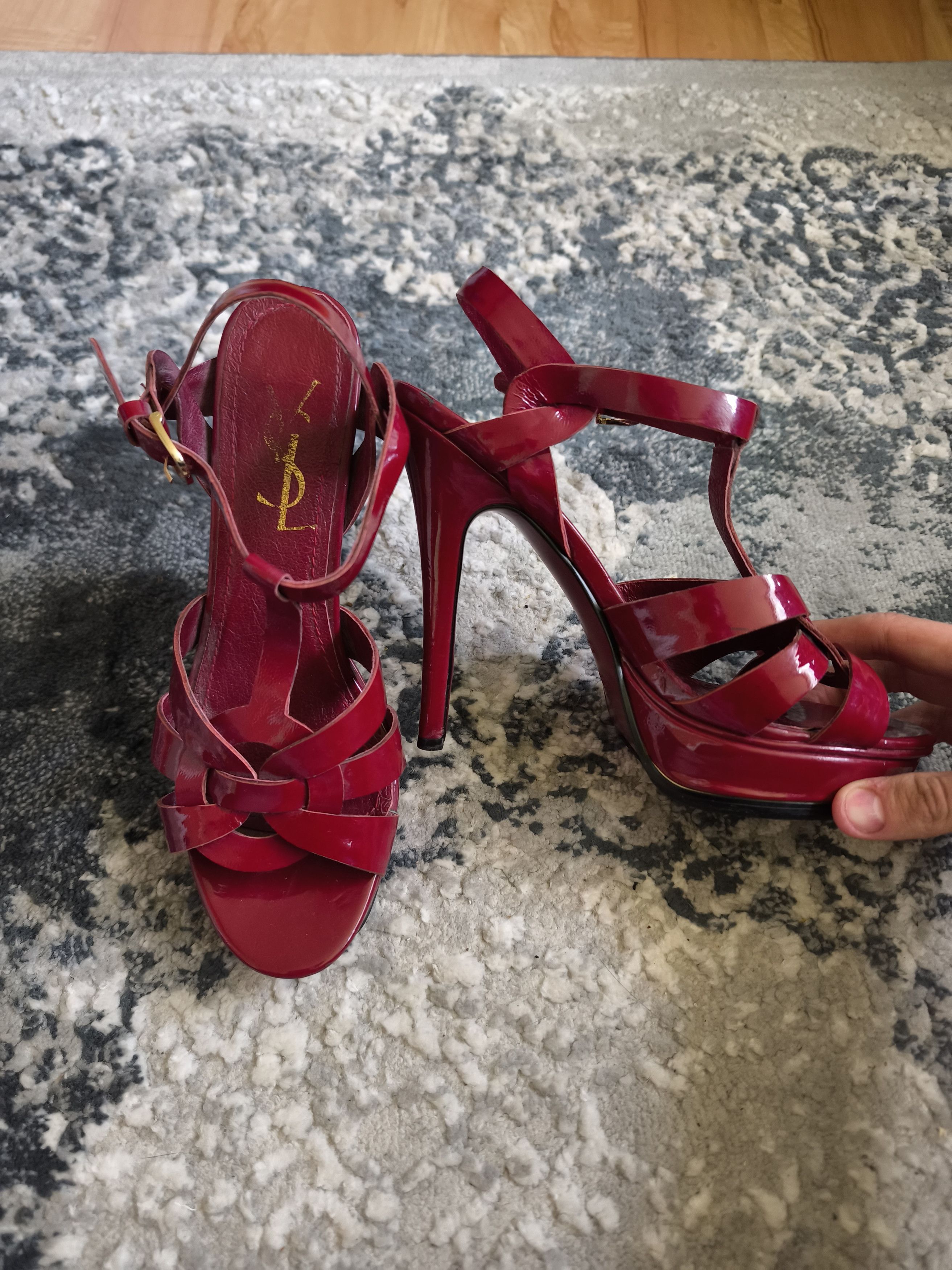 Yves Saint Laurent YSL Tribute high heel 100 leather made in italy Size US 8 / IT 38 - 1 Thumbnail