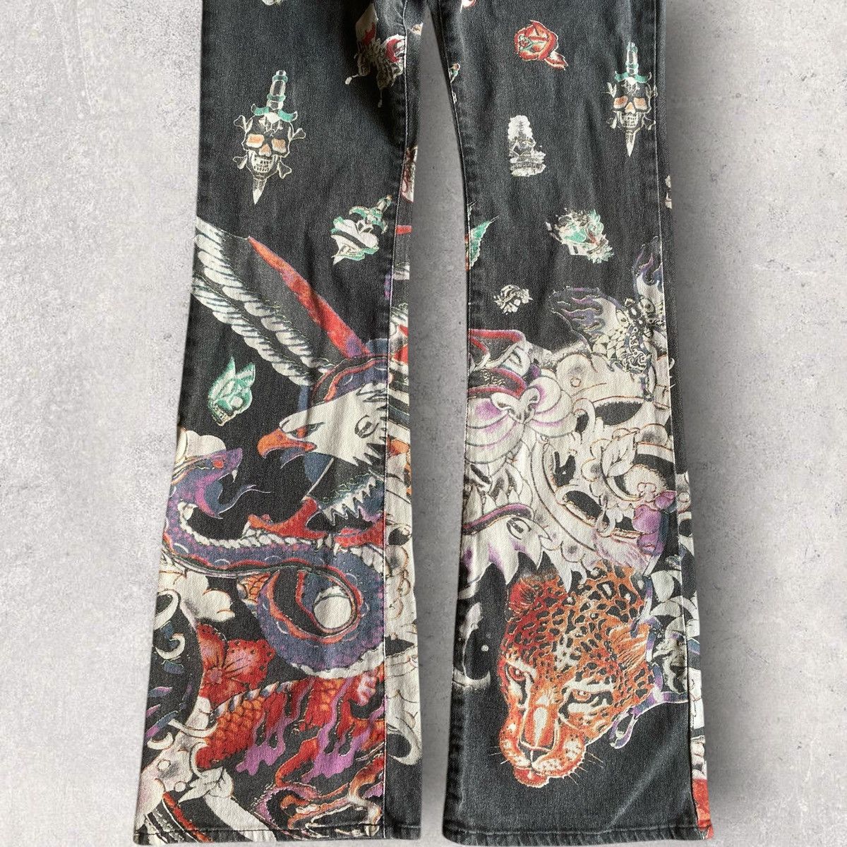 Roberto Cavalli SS02 Cavalli Tattoo Bootcut Size 28" / US 6 / IT 42 - 3 Thumbnail