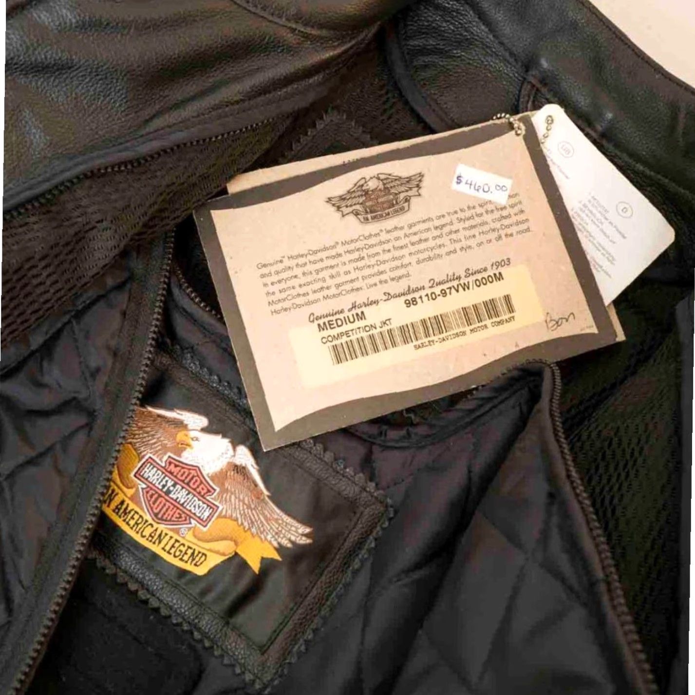 Harley Davidson Harley-Davidson Competition Black Leather Touring Jacket Jacket Women M Black Size M / US 6-8 / IT 42-44 - 7 Thumbnail