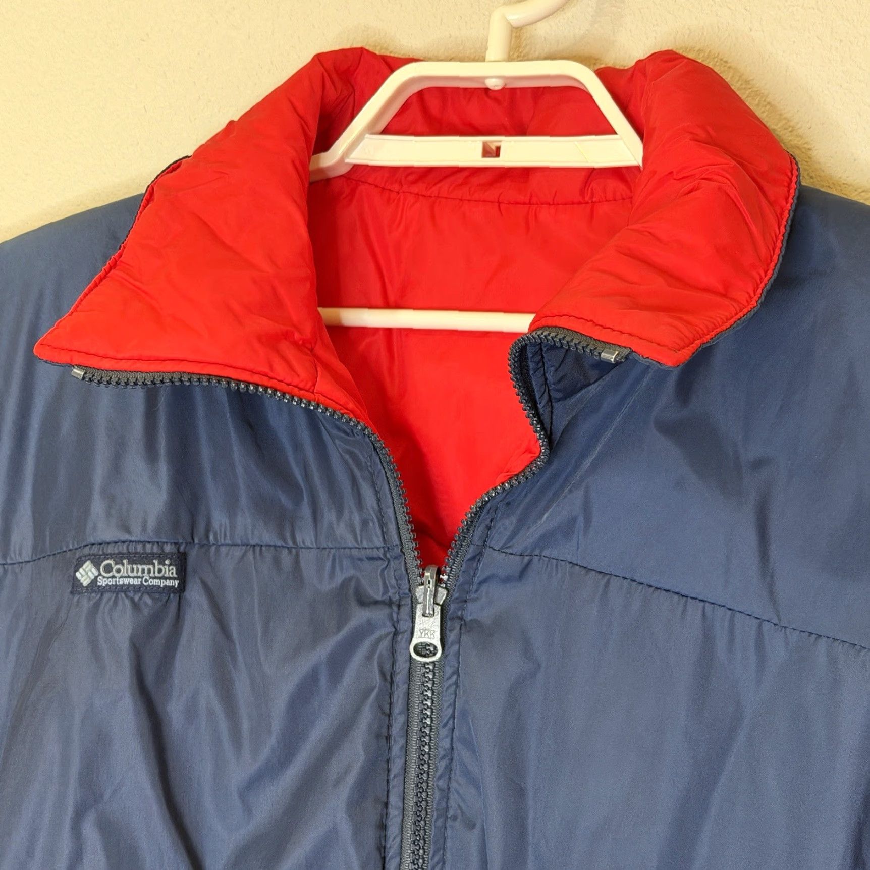 Vintage VINTAGE Columbia Reversible Puffer Jacket Mens M Blue Red Radial Sleeve Short Zip Size US M / EU 48-50 / 2 - 2 Thumbnail