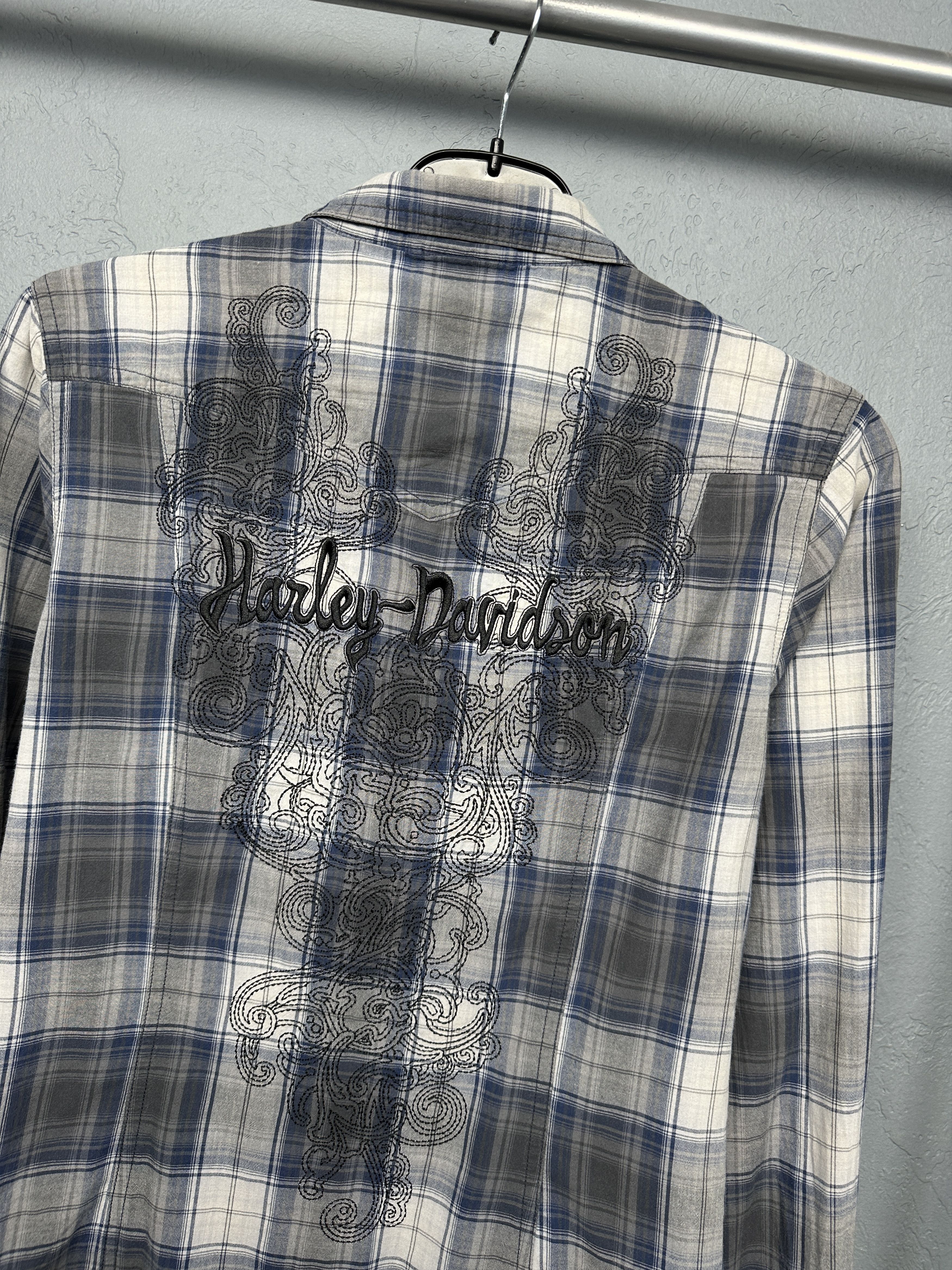 Harley Davidson Harley Davidson Womens Plaid Shirt Size M / US 6-8 / IT 42-44 - 7 Thumbnail