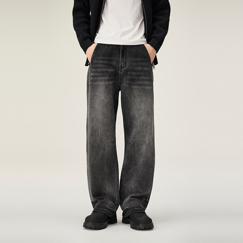 Vintage American high street style black washed jeans for men Size US 32 / EU 48 - 2 Thumbnail