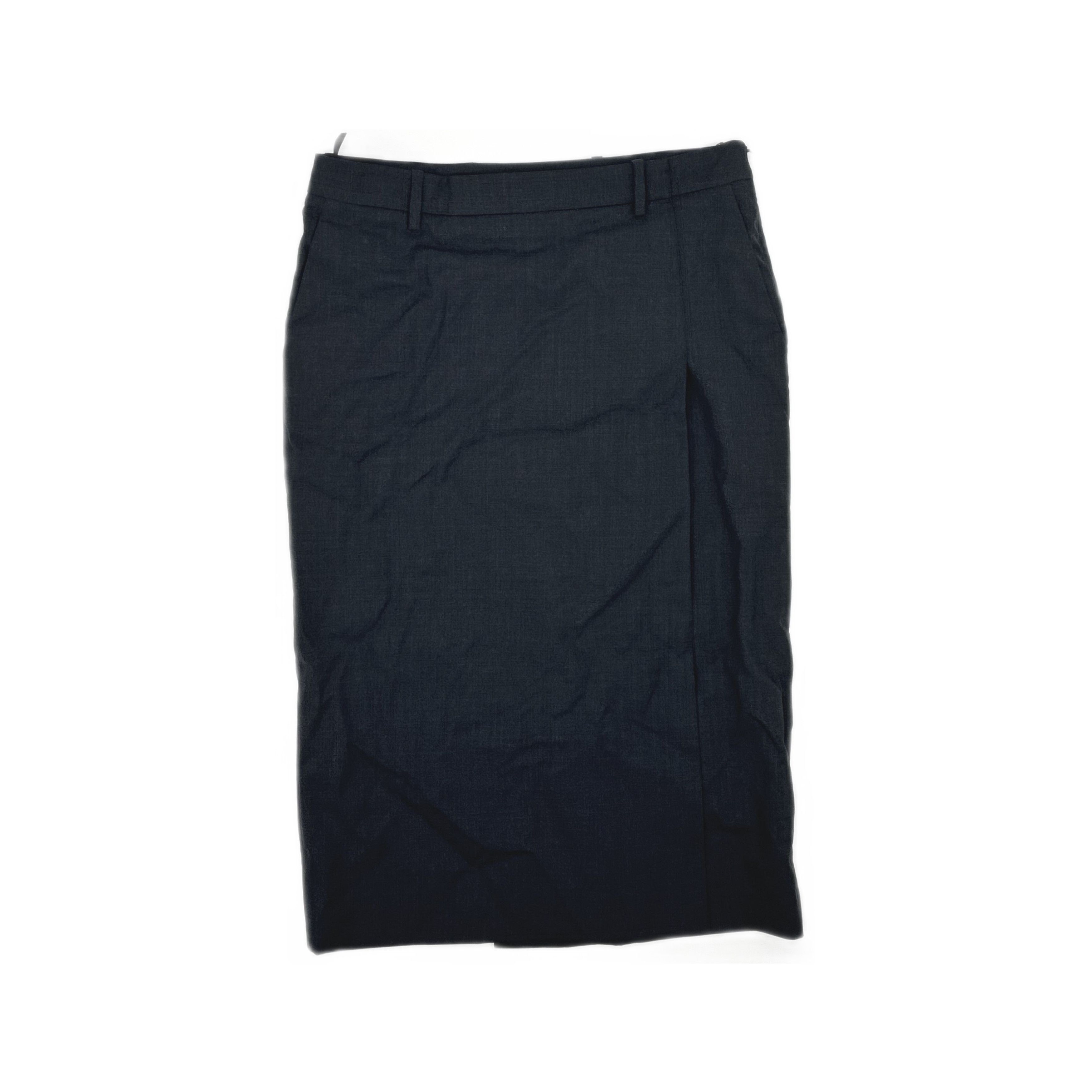 Prada Prada Anthracite Wool Midi Skirt Size 42 Size 28" / US 6 / IT 42 - 1 Thumbnail