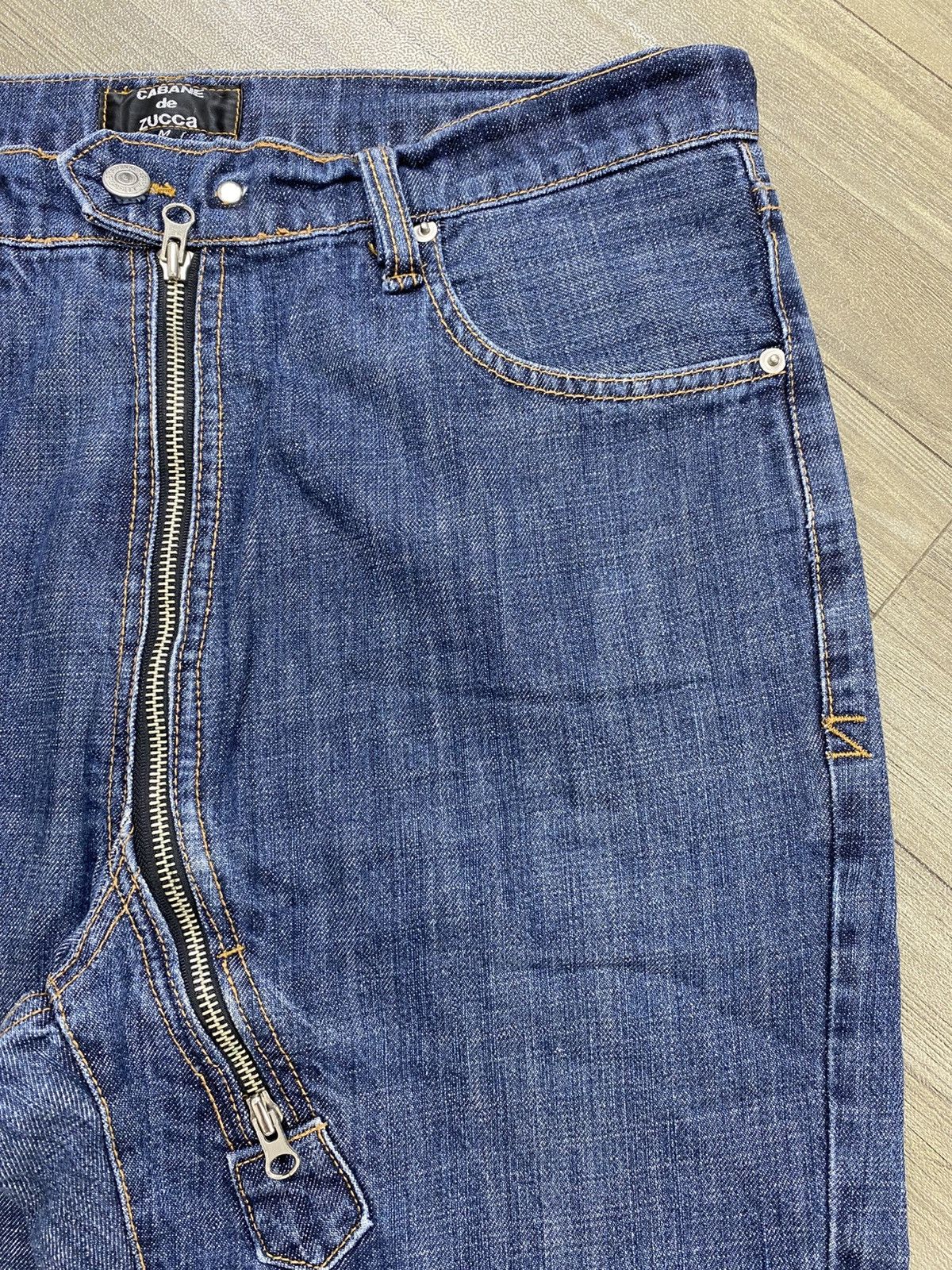 CABANE de ZUCCa Archive Cabane de Zucca Zip Fly Asymmetric Bootcut Jeans Size US 32 / EU 48 - 7 Thumbnail
