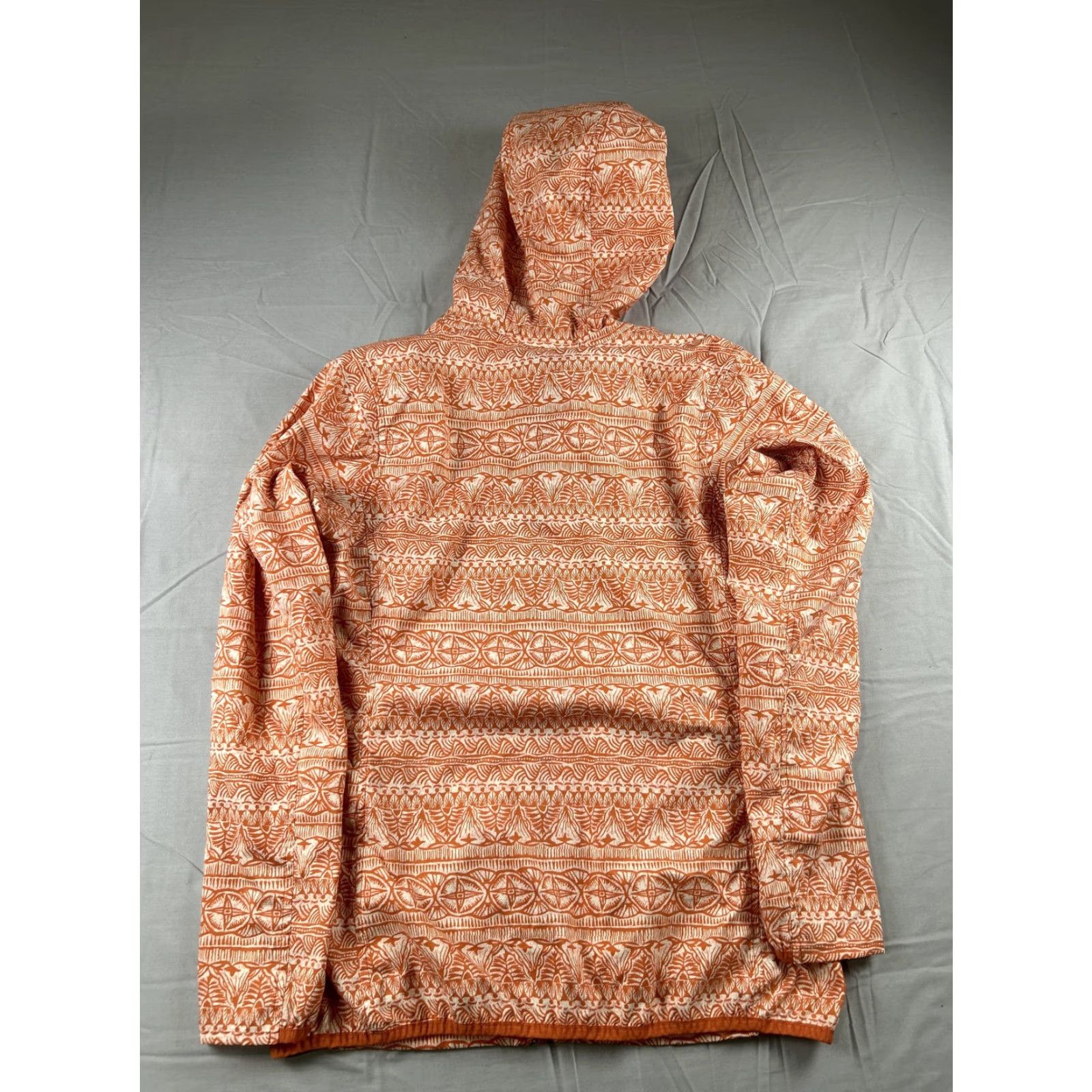 Patagonia Patagonia Hoody Jacket Small Womens Lightweight Zip Hooded Orange Geometric Pattern Size S / US 4 / IT 40 - 2 Thumbnail