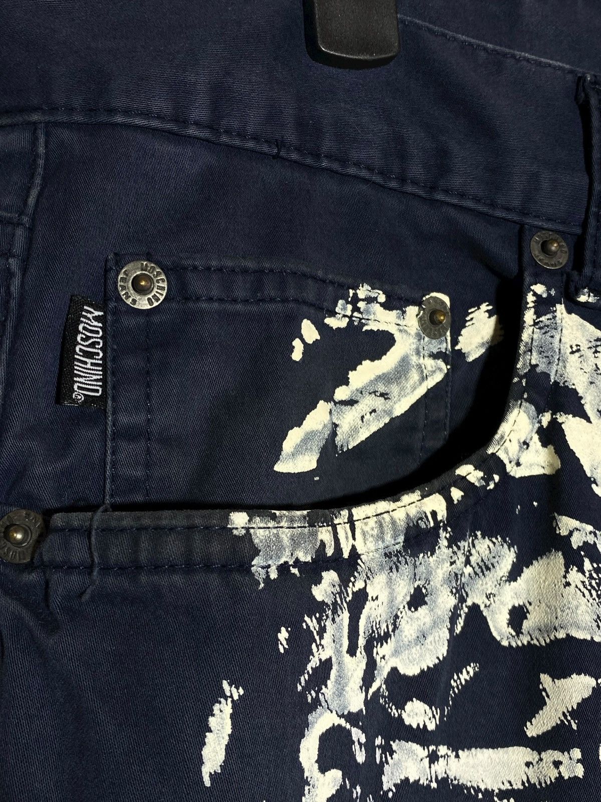 Moschino Moschino Jeans Graffiti Painted Rick Owens Style Avant Garde Size US 34 / EU 50 - 9 Thumbnail