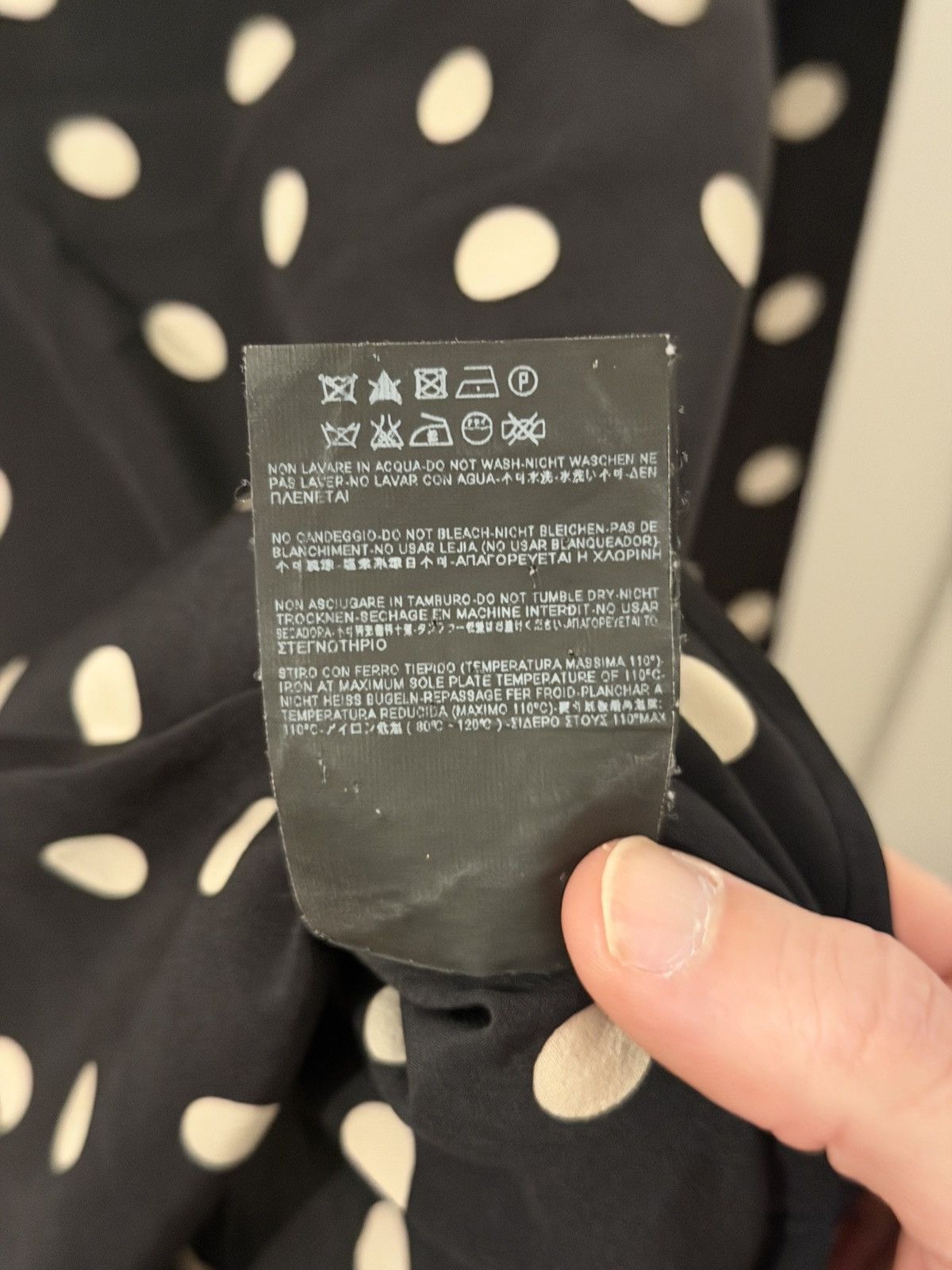 Saint Laurent Paris Saint Laurent 100% Silk Polka Dot Shirt Hedi Era Size US M / EU 48-50 / 2 - 5 Thumbnail