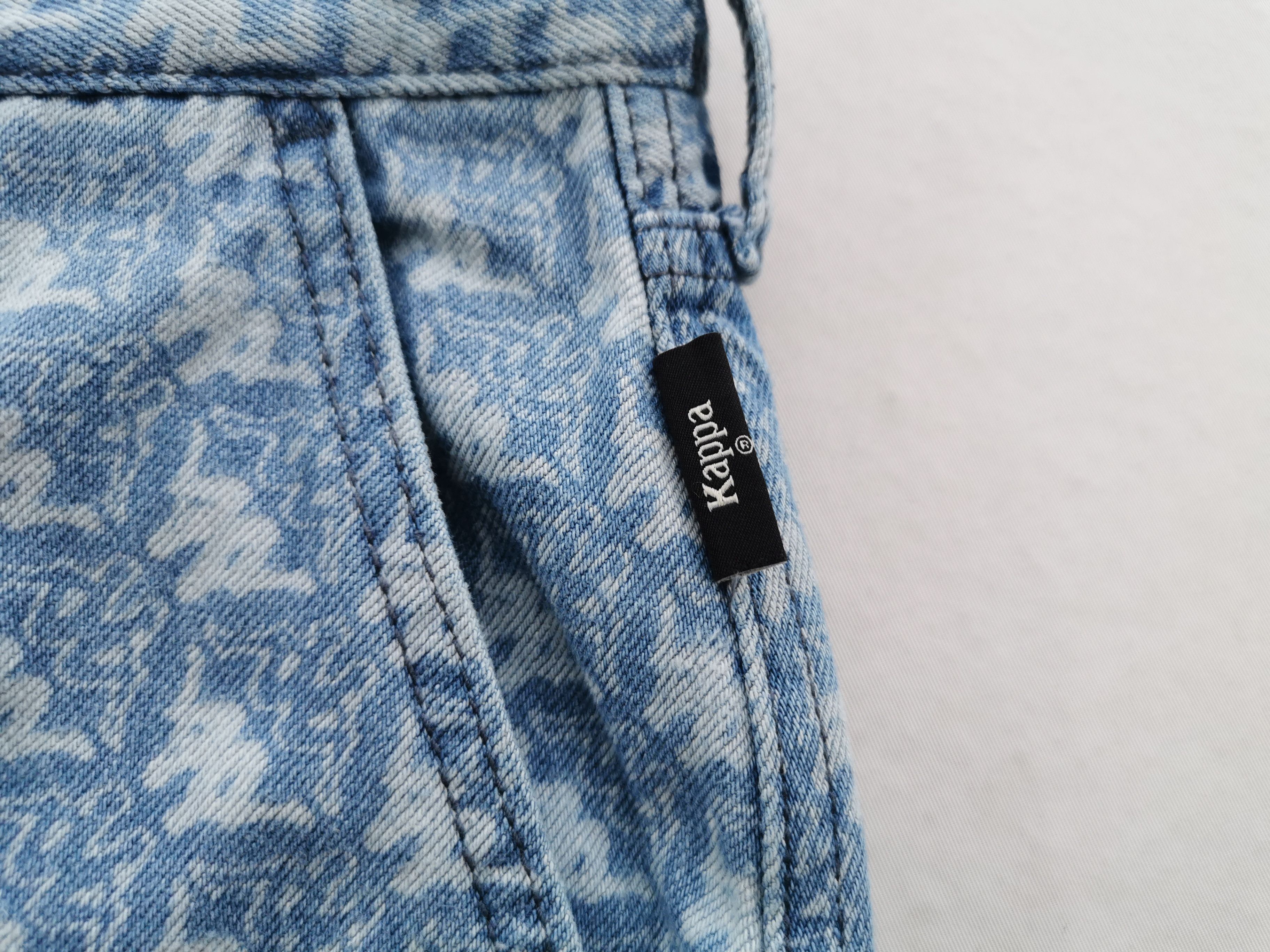 Vintage 90's Kappa Overprint Denim Jeans Size XL Waist 38