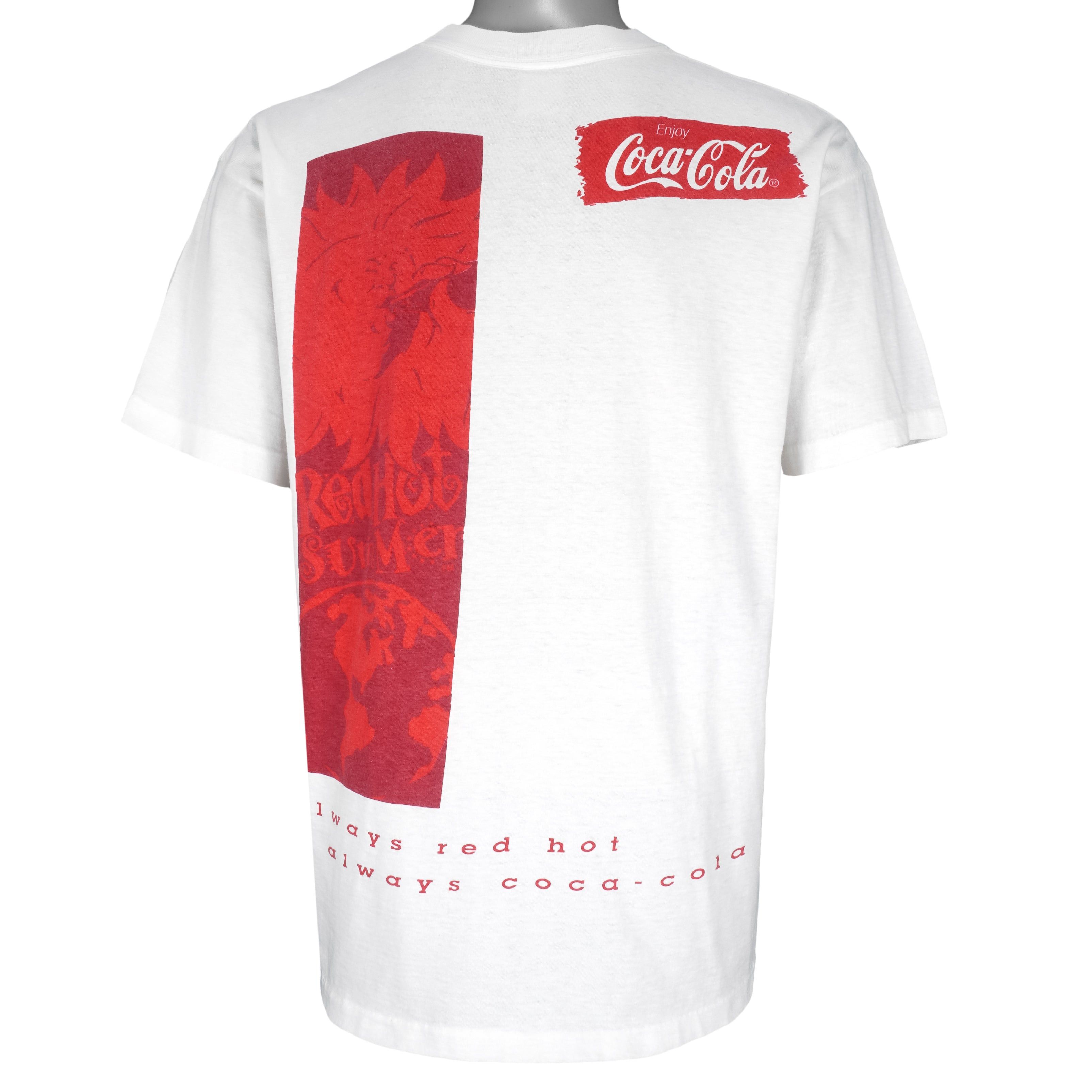 Coca Cola Vintage - Enjoy Coca-Cola Red Hot Summer T-Shirt 1990s Size US L / EU 52-54 / 3 - 2 Thumbnail