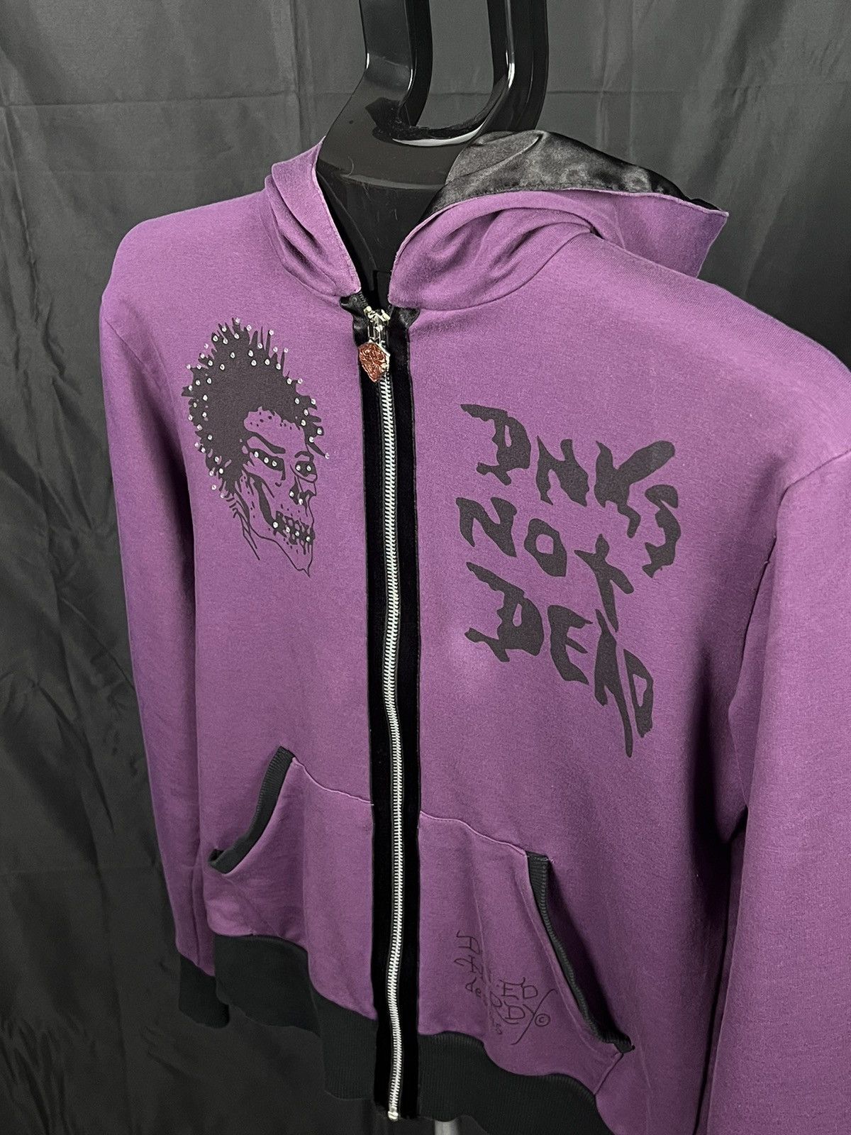 Christian Audigier 🔴 Vintage Ed Hardy hoodie punks not dead sweatshirt Audigier Size L / US 10 / IT 46 - 5 Thumbnail