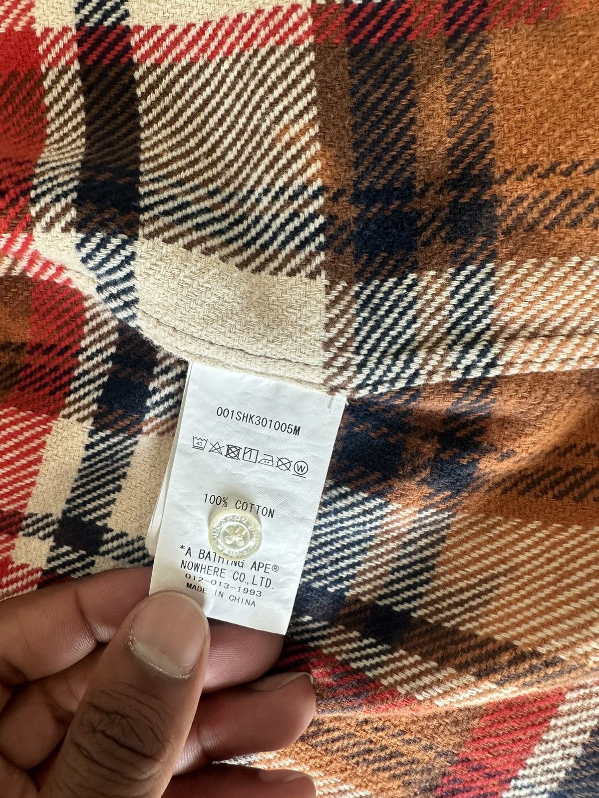 Bape Bape Plaid Sweatshirt Sz M Size US L / EU 52-54 / 3 - 6 Thumbnail