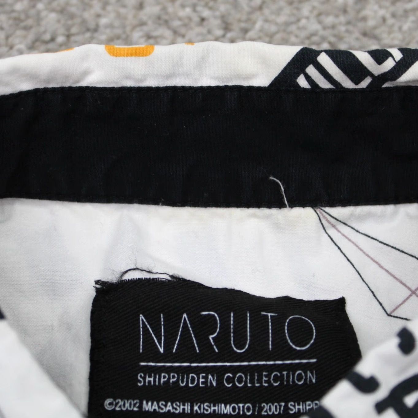 Vintage NARUTO Shippuden AOP Shirt Mens Medium White All Over Print S/S Logo Button-Up Geometric Casual Anime Mens Medium White Size US M / EU 48-50 / 2 - 7 Thumbnail