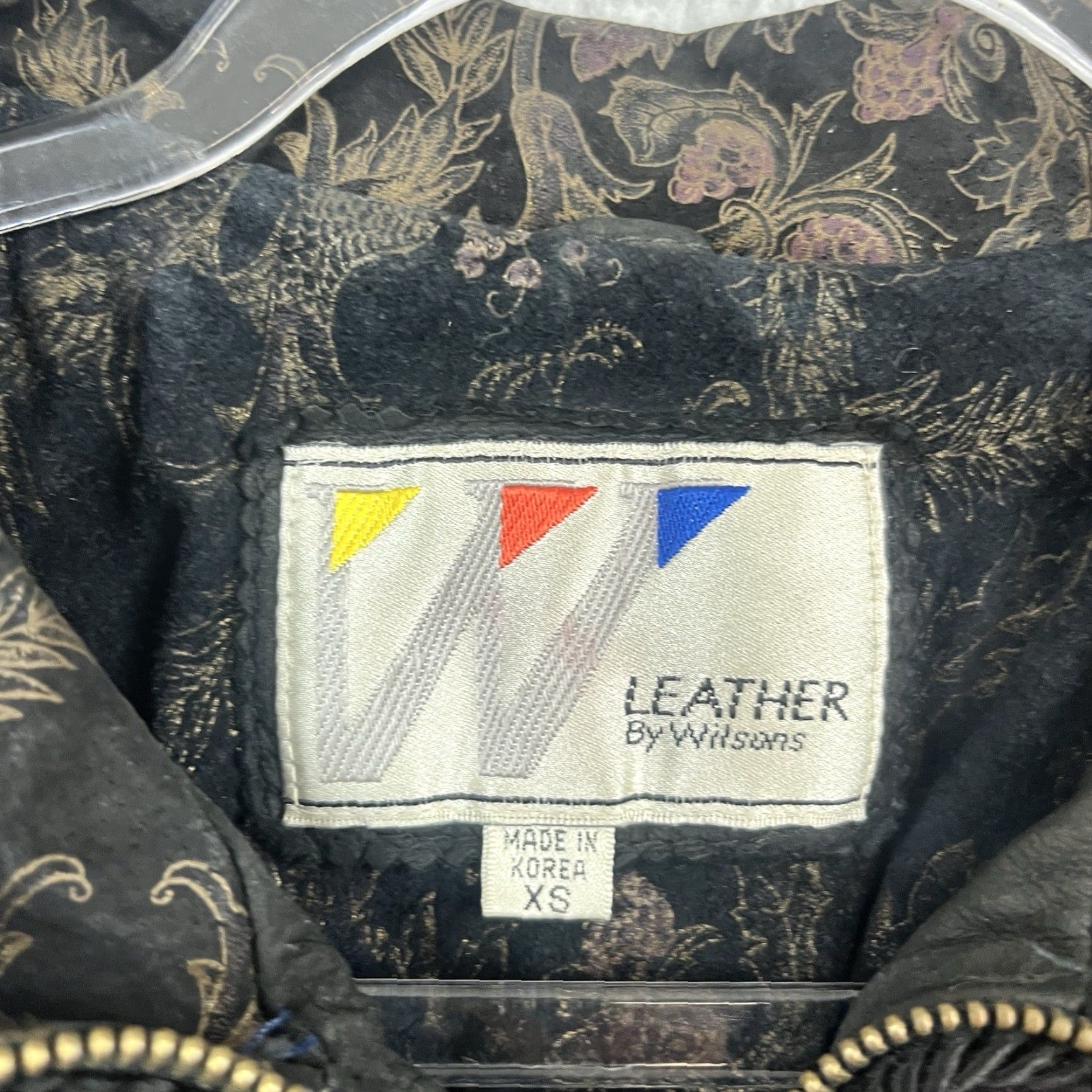 Vintage VINTAGE Black Womens Wilsons Leather 80s Floral Paisley Jacket XS Leather Jacket Women 80s Biker Size XS / US 0-2 / IT 36-38 - 4 Thumbnail