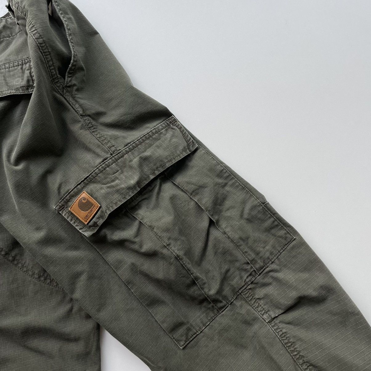 Carhartt Wip Carhartt WIP Regular Fit Baggy Cargo Pants Green Y2K Size US 34 / EU 50 - 5 Thumbnail