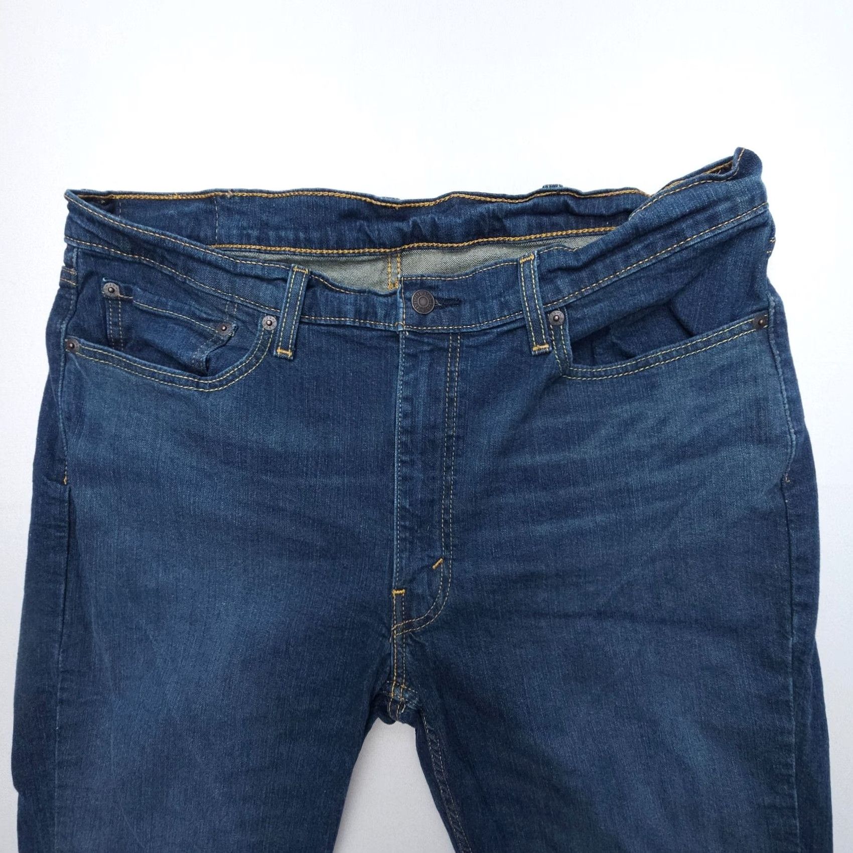 Levi's Levi's 514 Slim Straight Jeans Mens 38 x 30 Dark Wash Denim Blue Stretch Comfort 5-Pocket Regular Jeans Mens Blue 514 Levi's Size US 38 / EU 54 - 5 Thumbnail