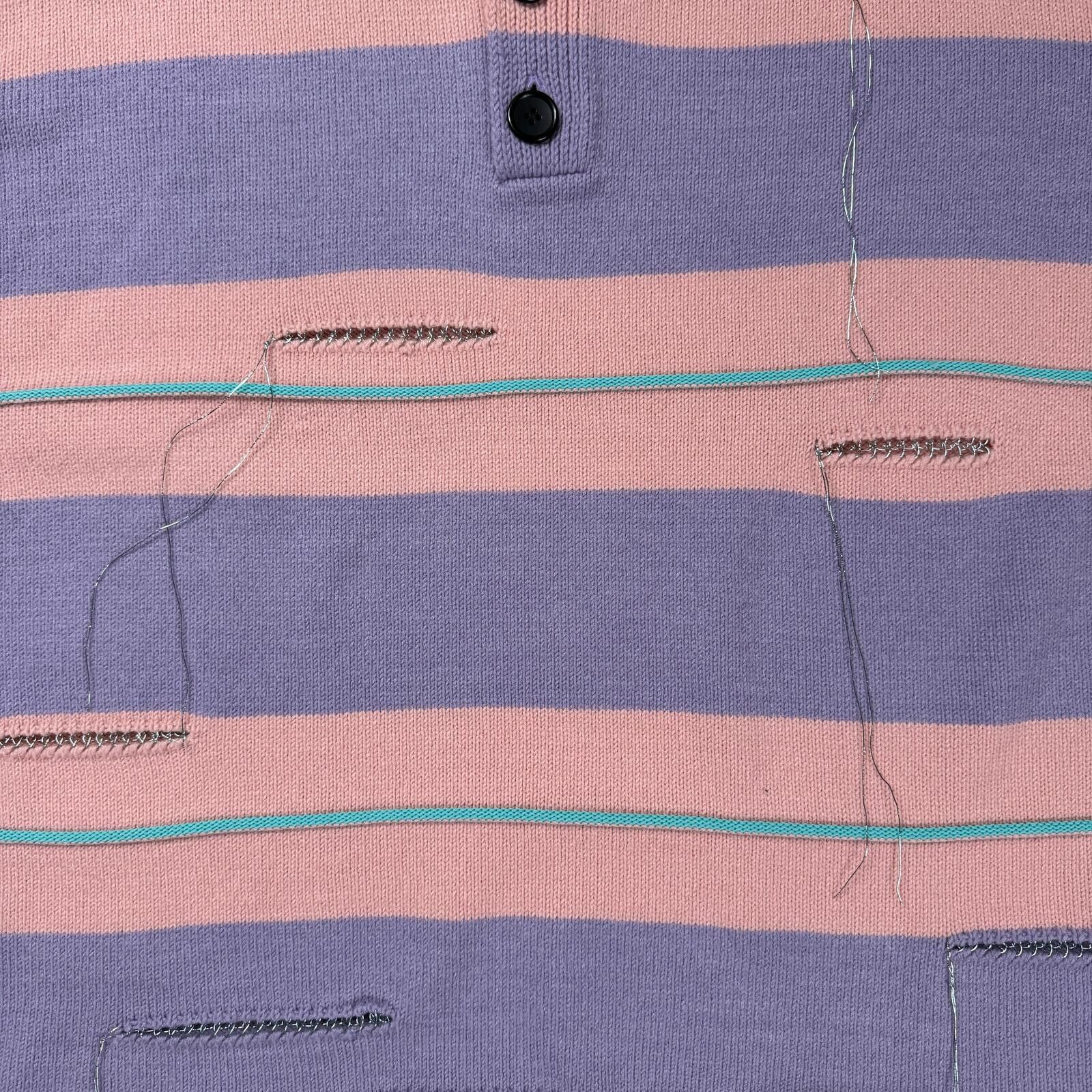 KIDILL Kidill X Rurumu Distressed Knit Polo Shirt Size US XXL / EU 58 / 5 - 3 Thumbnail