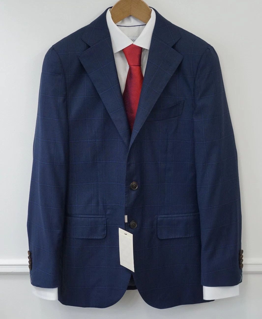 Suitsupply Men Suitsupply Blazer Carlo Barbera Lazio Spalla Blue US34 Size 34R - 1 Thumbnail