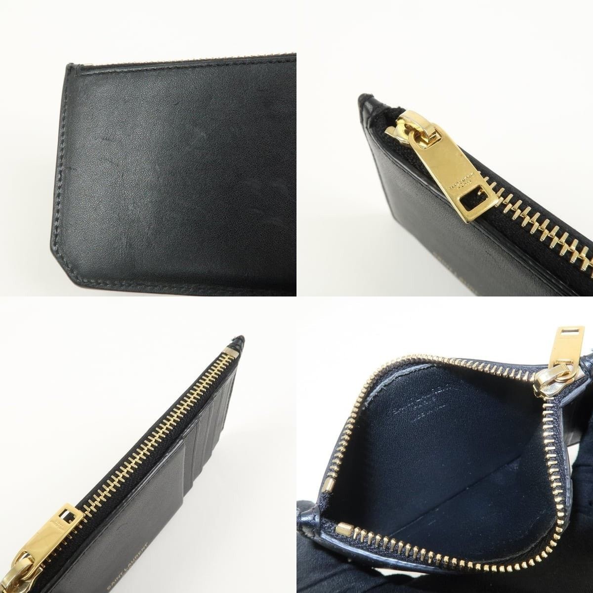 Saint Laurent Paris Saint Laurent Calfskin Card Holder Black Size ONE SIZE - 6 Thumbnail