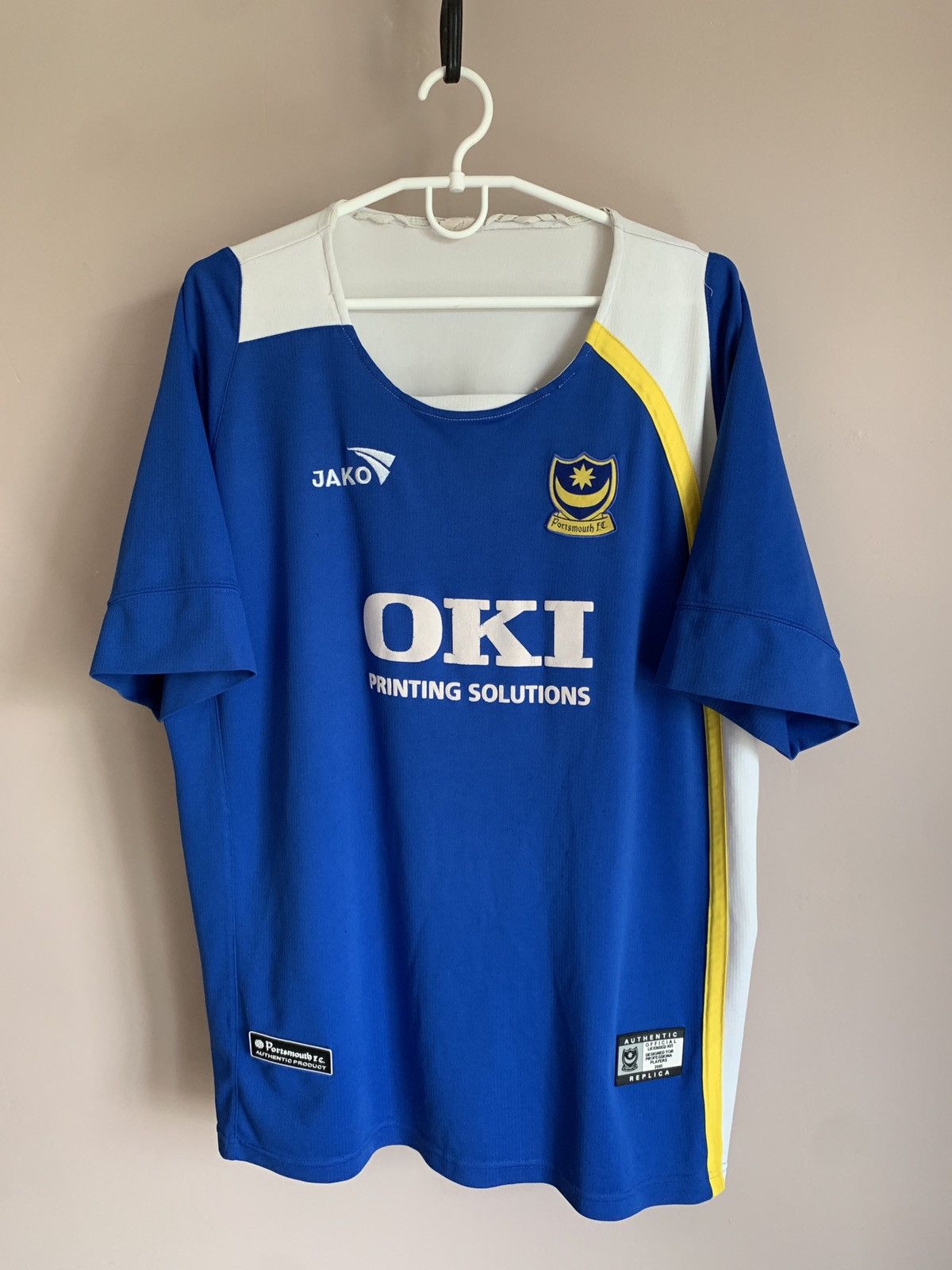Vintage Portsmouth Home Football Shirt Jako Vintage Soccer Retro XL Size US XL / EU 56 / 4 - 1 Thumbnail