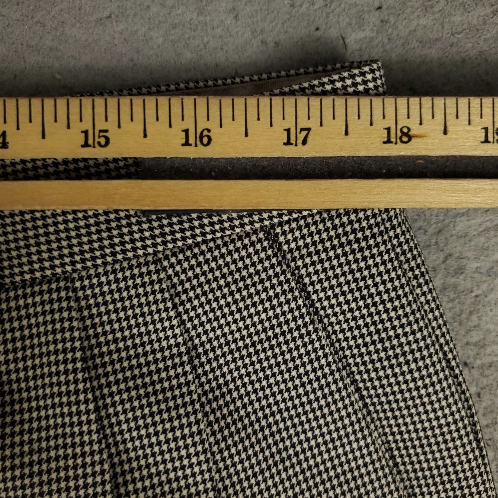 Zanella Zanella Pants Mens 36x30 Brown Houndstooth Wool Pleated Dress Slacks Trousers Size US 36 / EU 52 - 3 Thumbnail