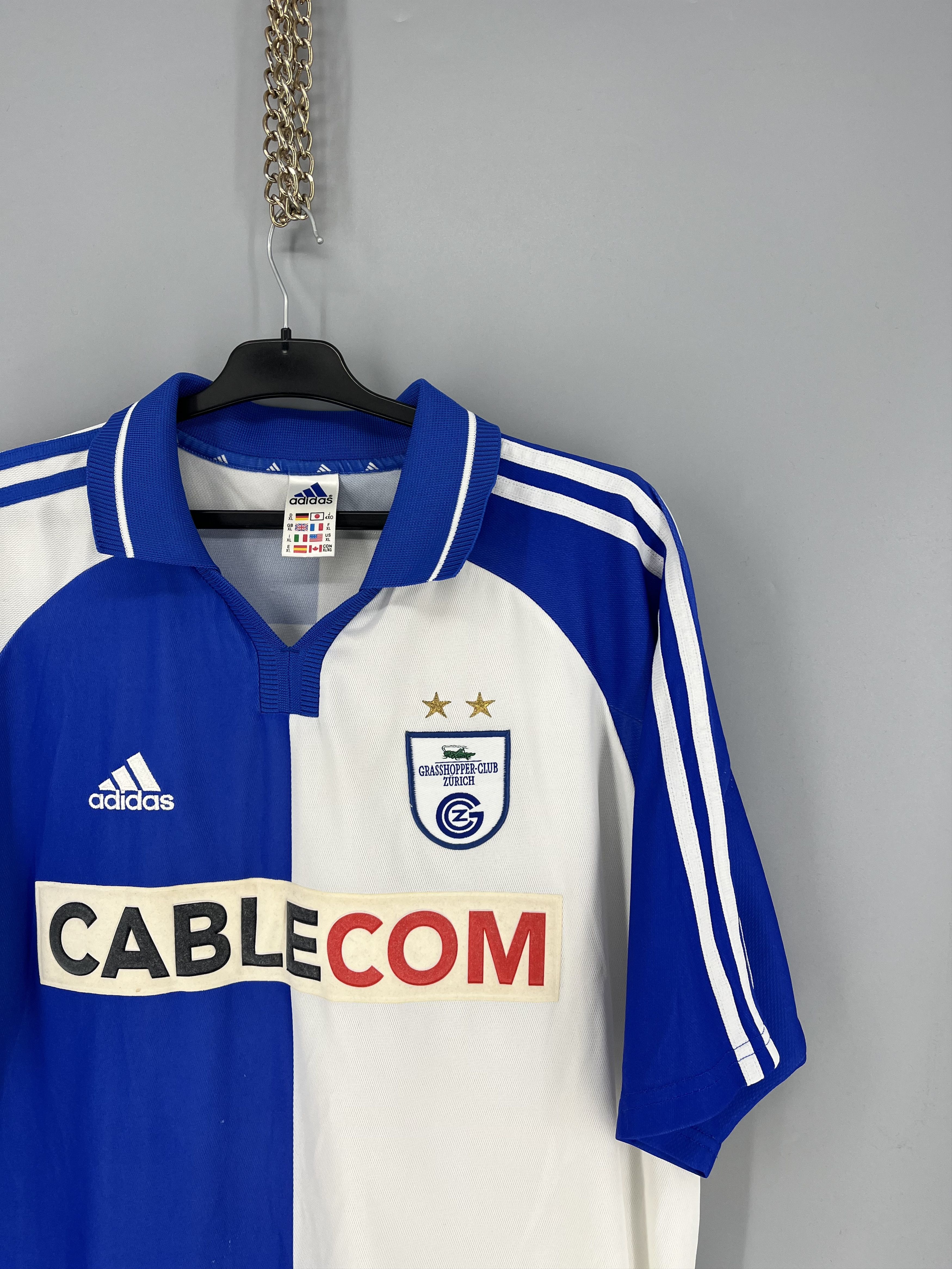 Adidas GRASSHOPPER 2001 2002 HOME SHIRT JERSEY ADIDAS Size US XL / EU 56 / 4 - 5 Thumbnail