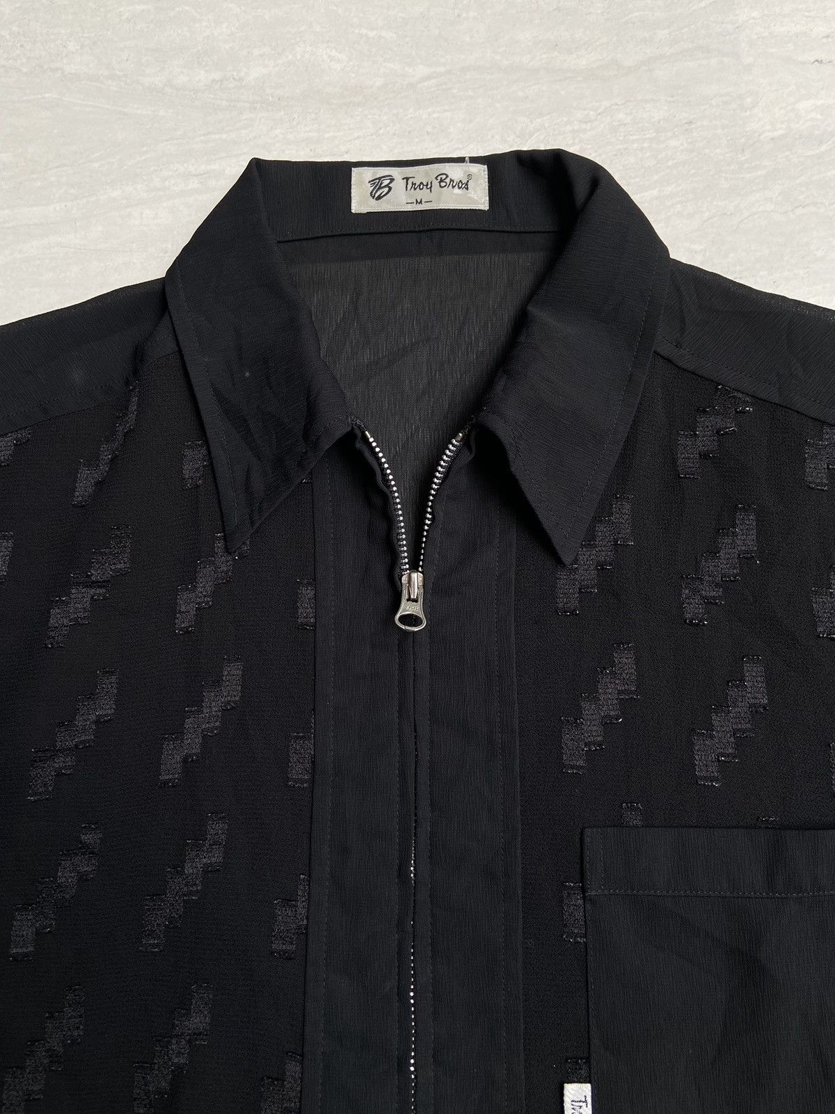 Designer × Japanese Brand TROY BROS Black Zip Shirt Size US M / EU 48-50 / 2 - 4 Thumbnail