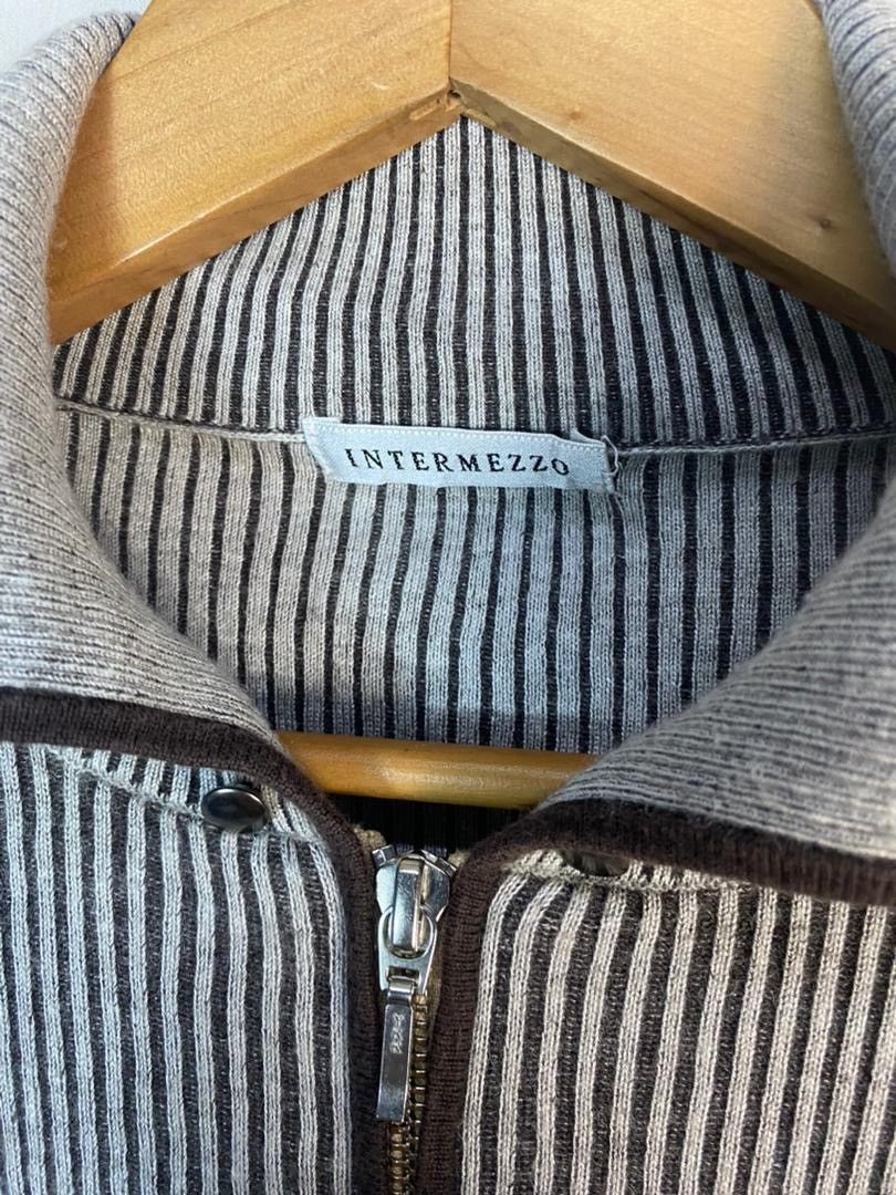 Japanese Brand Unisex 🔥Intermezzo knit zipper sweater Size US M / EU 48-50 / 2 - 6 Thumbnail