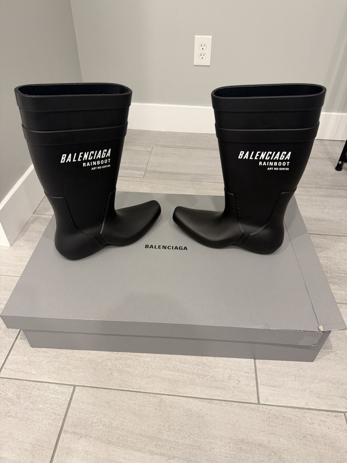 Balenciaga rain boots perfect condition!