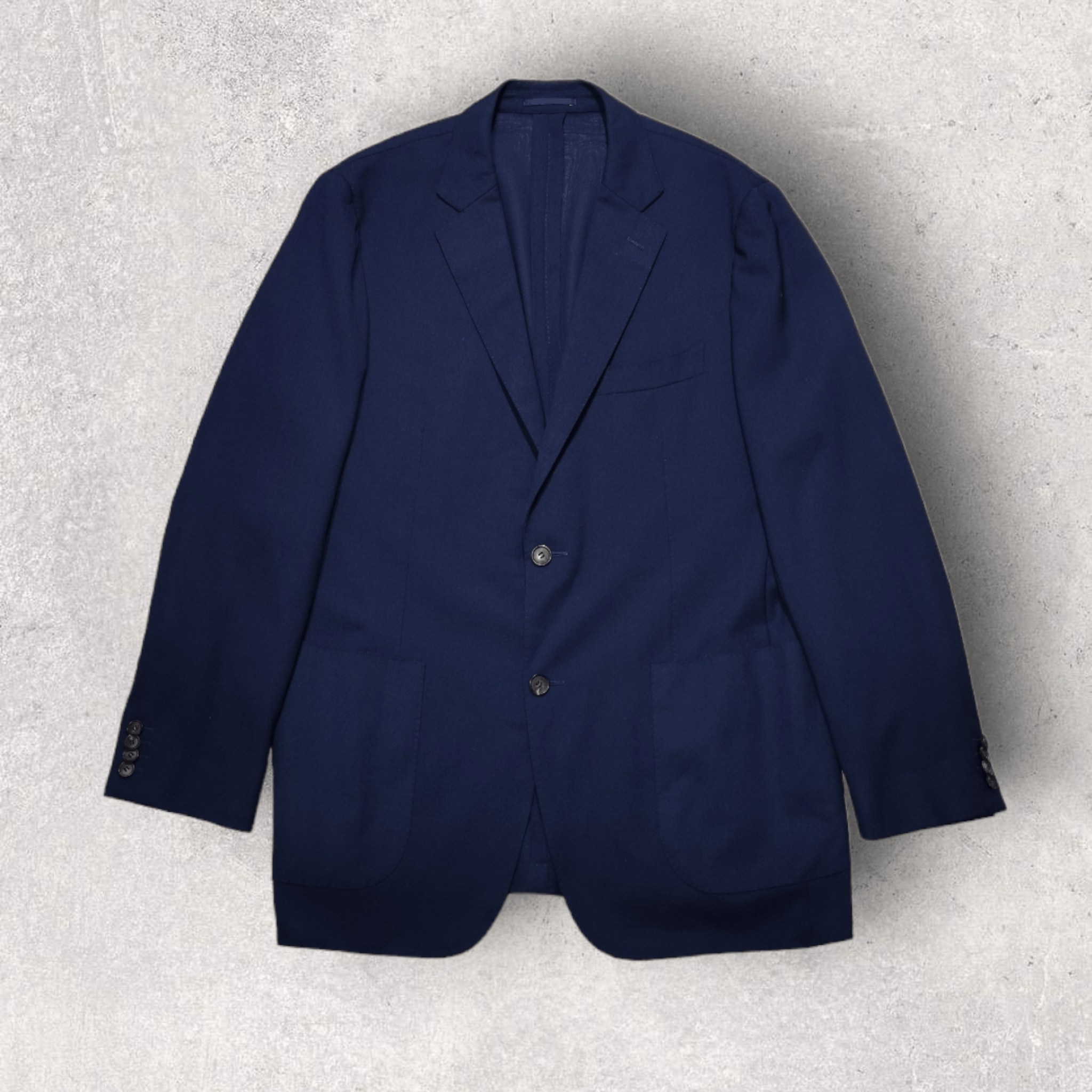 image of Suitsupply Havana Unlined Summer Wool Blazer in Navy Blue, Men's (Size 44R)