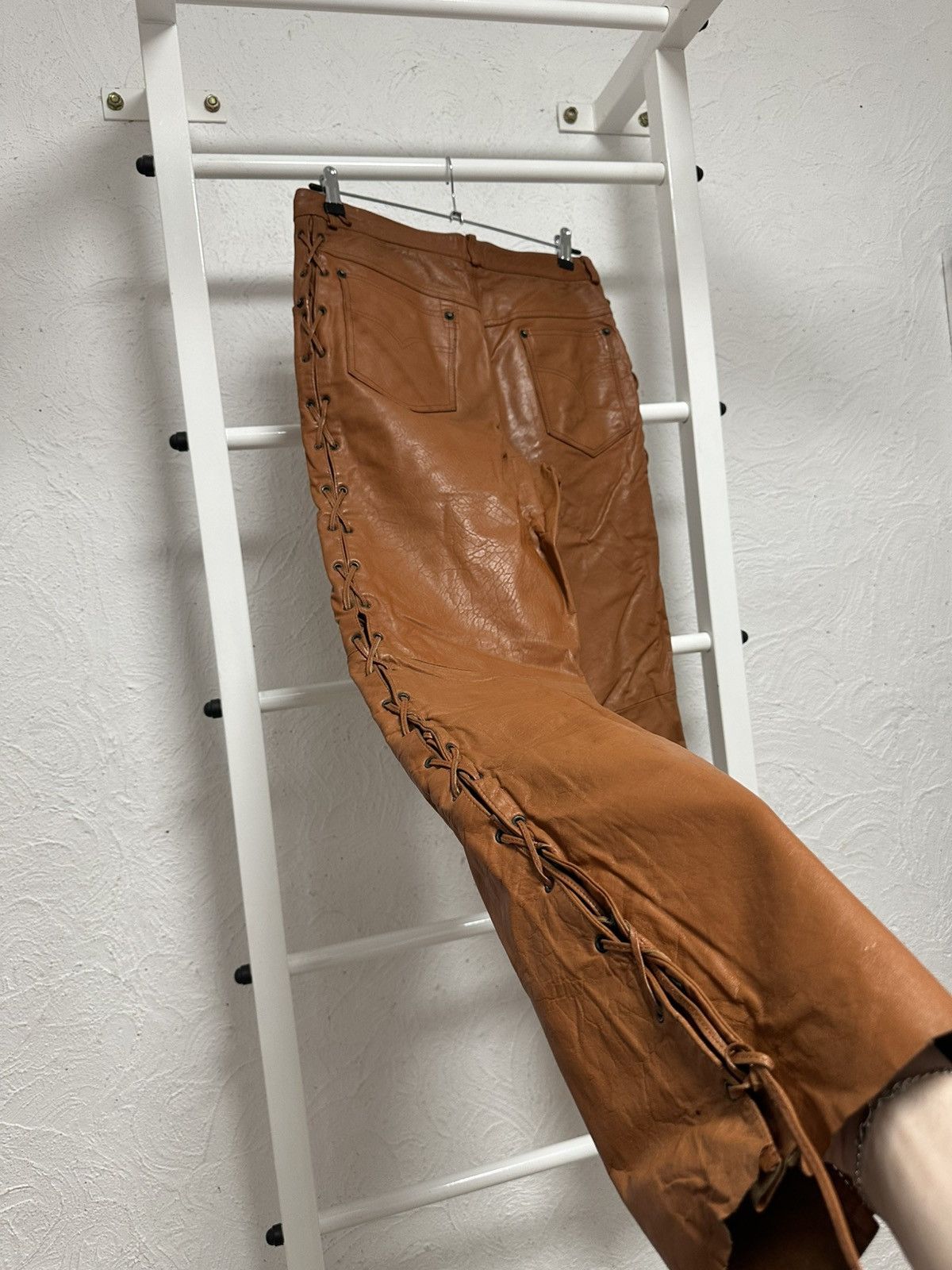 Cowboy Equipment Vintage Cowboy Style Leather Pants Men’s S – Genuine Leather Size US 30 / EU 46 - 11 Thumbnail
