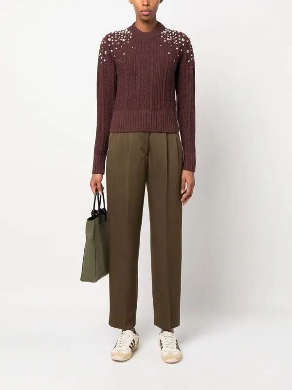 Golden Goose o1y0825 Crewneck Sweater in Brown Size S / US 4 / IT 40 - 5 Thumbnail