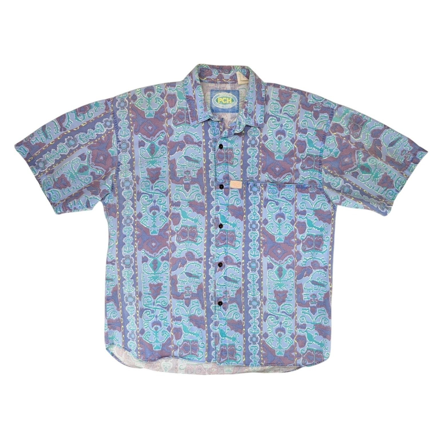 Vintage Vintage PCH Pacific Coast Highway Men Medium Ikat Print Size US M / EU 48-50 / 2 - 1 Thumbnail